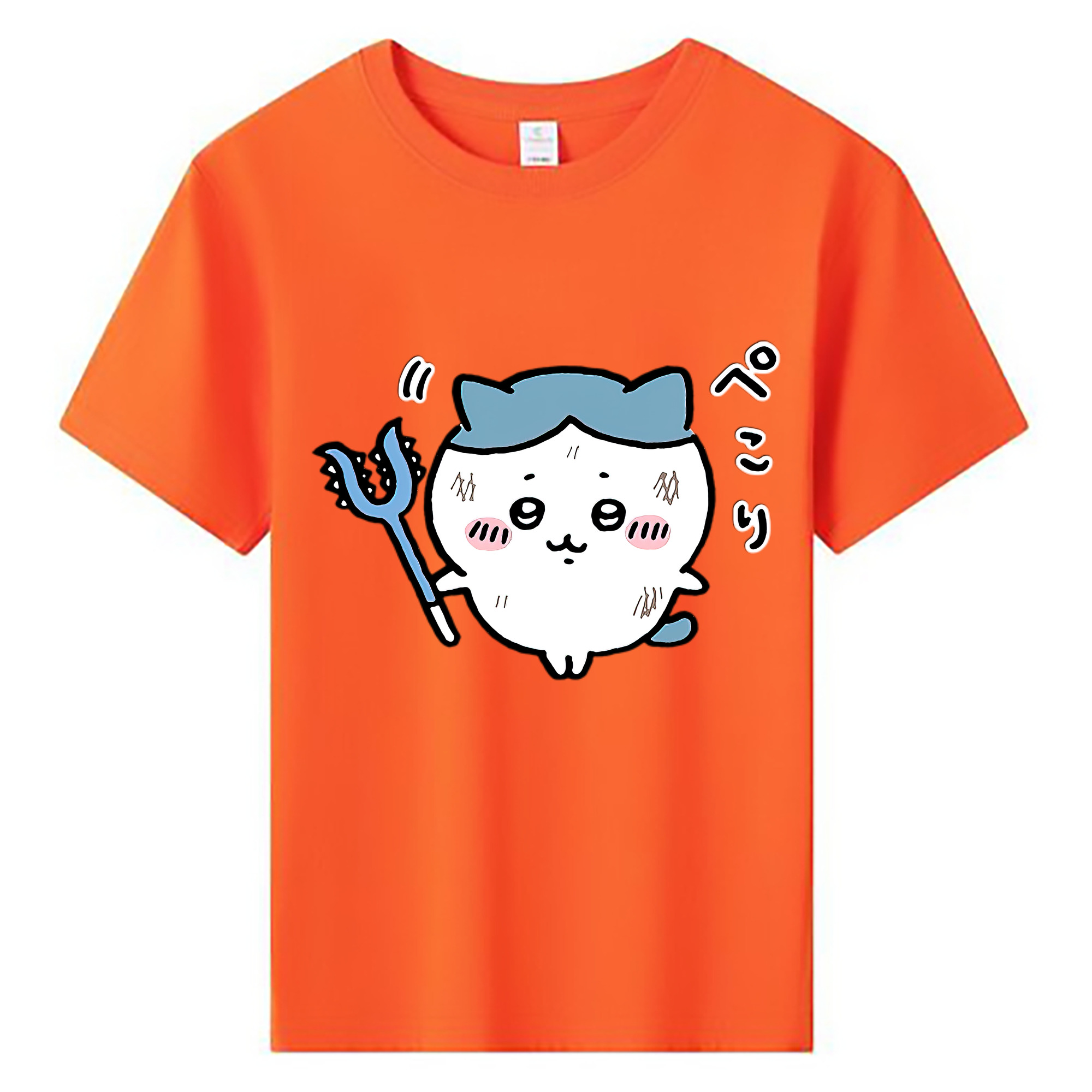 （画像用） ちいかわ ハチワレ Chii-kawa hachiware 綿100％キッズTシャツ（フロントプリント）