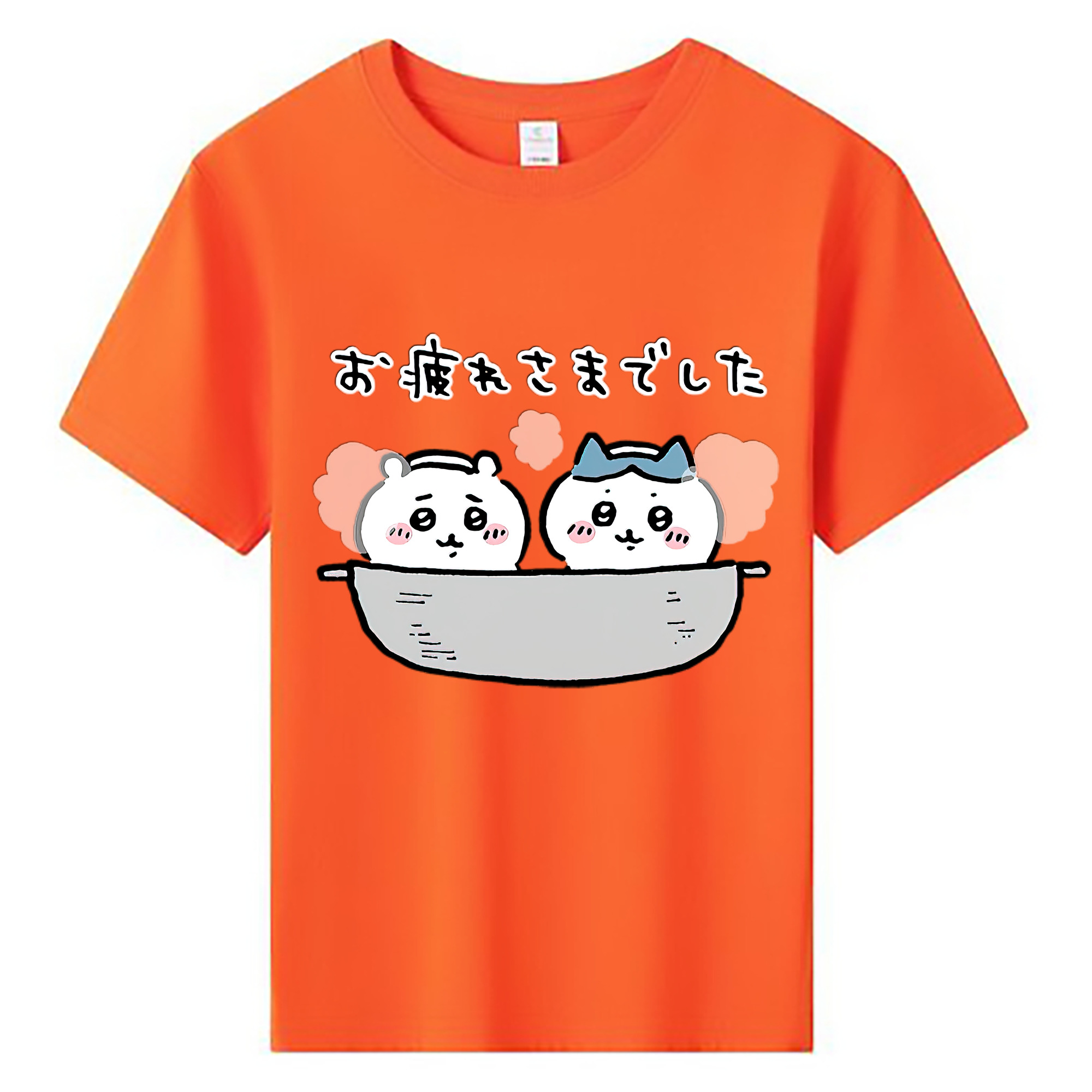 （画像用） ちいかわ ハチワレ Chii-kawa hachiware 綿100％キッズTシャツ（フロントプリント）