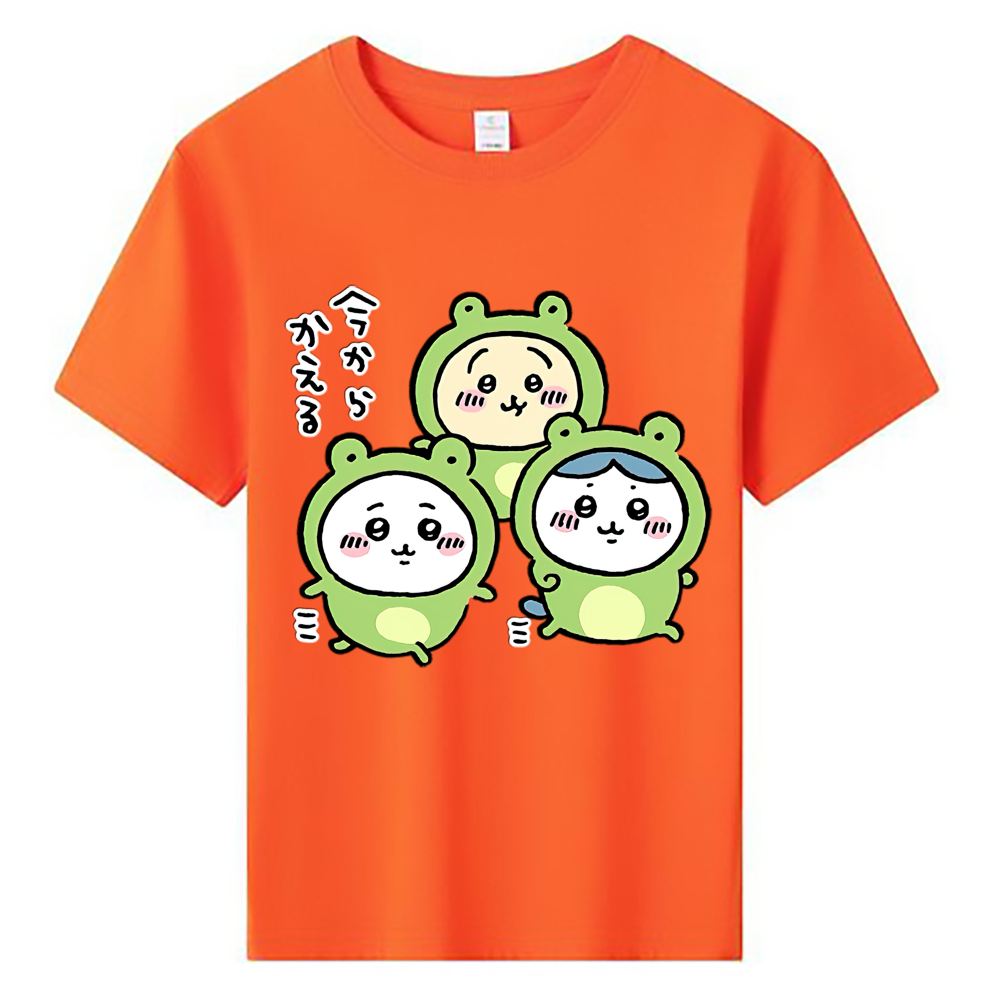 （画像用） ちいかわ ハチワレ Chii-kawa hachiware 綿100％キッズTシャツ（フロントプリント）