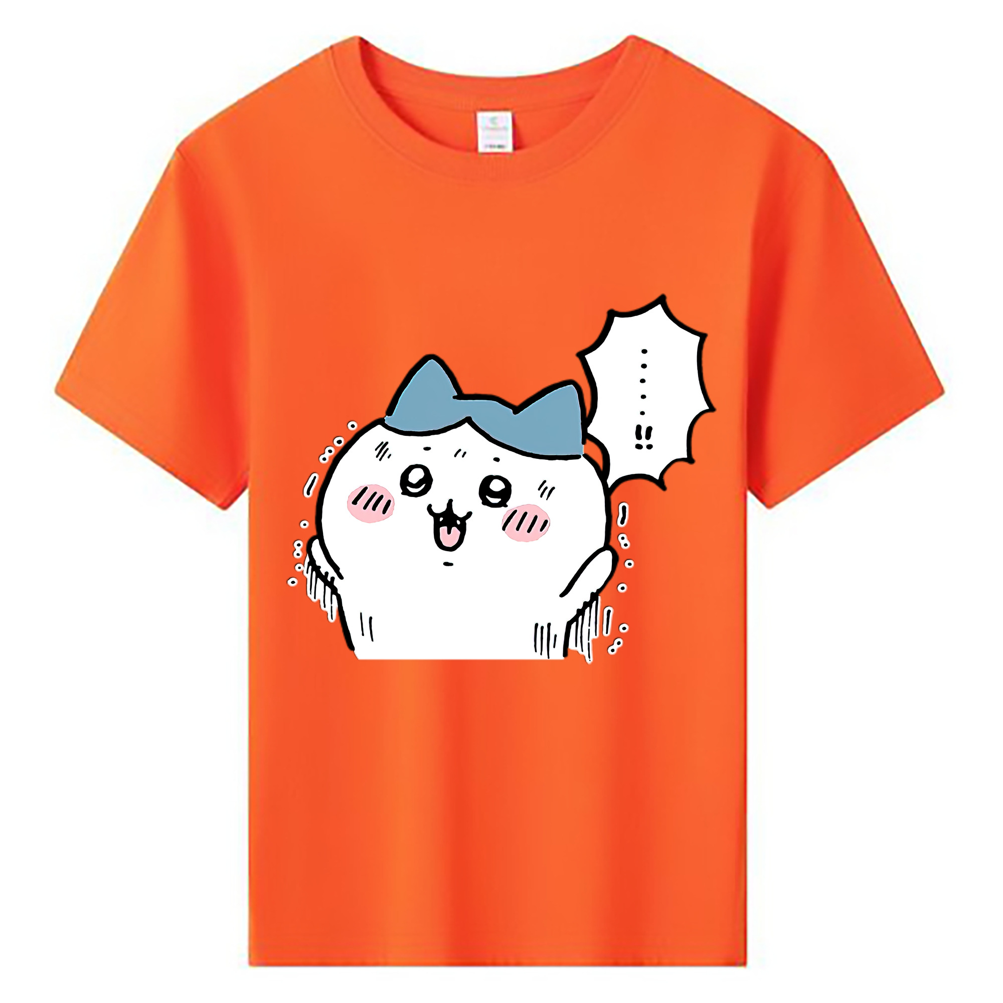 （画像用） ちいかわ ハチワレ Chii-kawa hachiware 綿100％キッズTシャツ（フロントプリント）