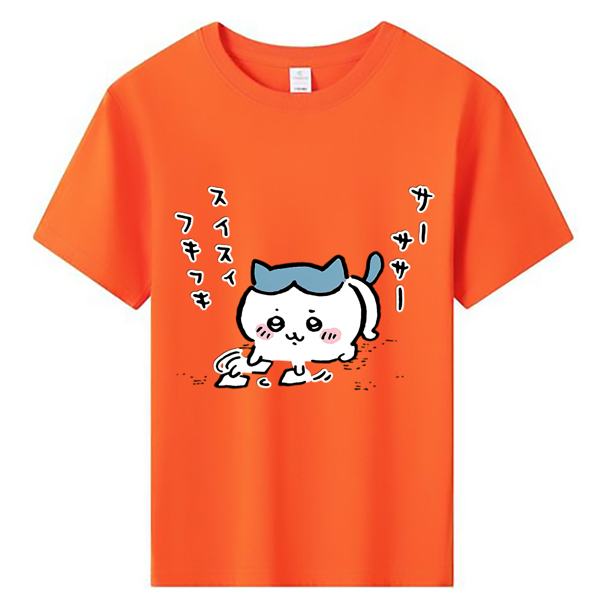 （画像用） ちいかわ ハチワレ Chii-kawa hachiware 綿100％キッズTシャツ（フロントプリント）