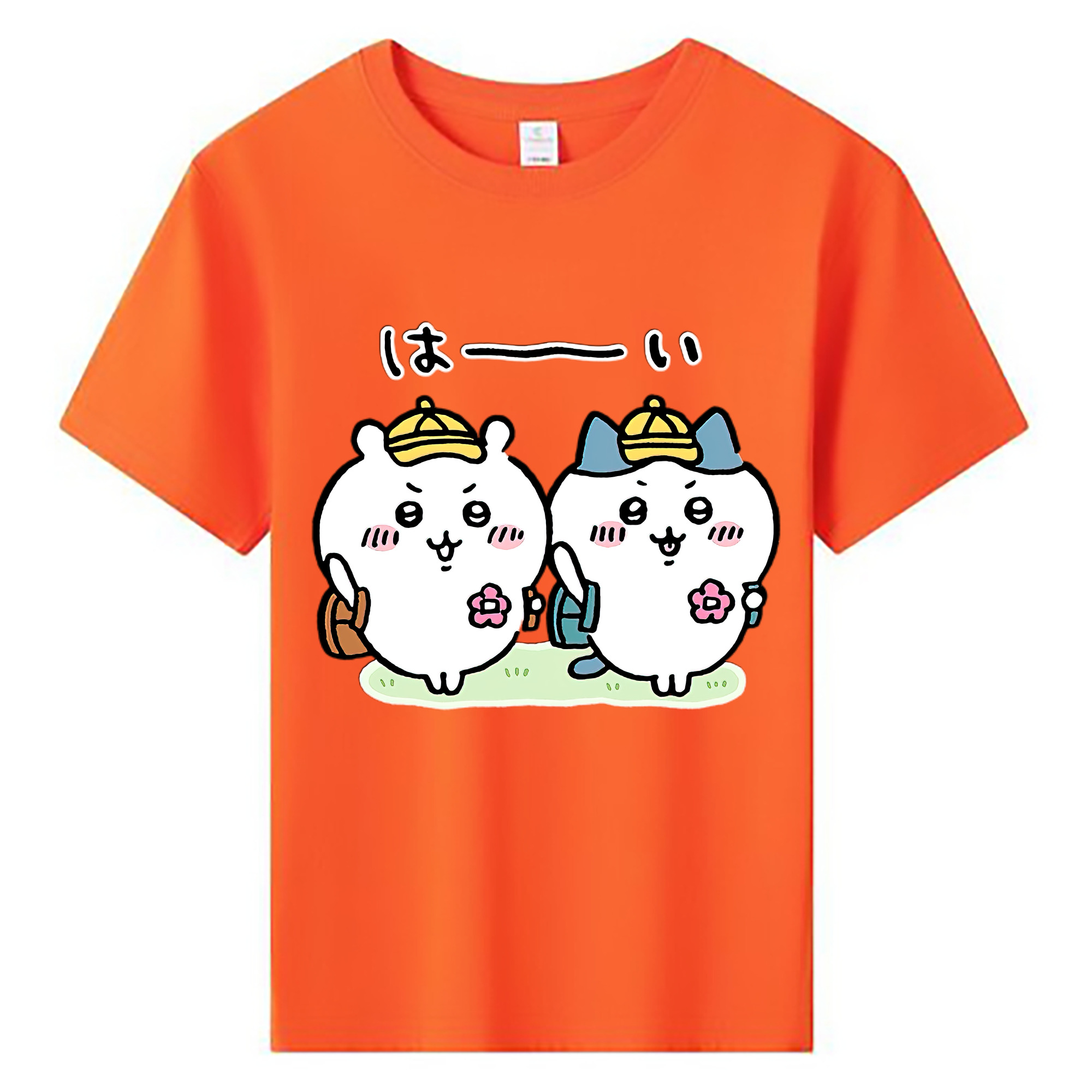 （画像用） ちいかわ ハチワレ Chii-kawa hachiware 綿100％キッズTシャツ（フロントプリント）