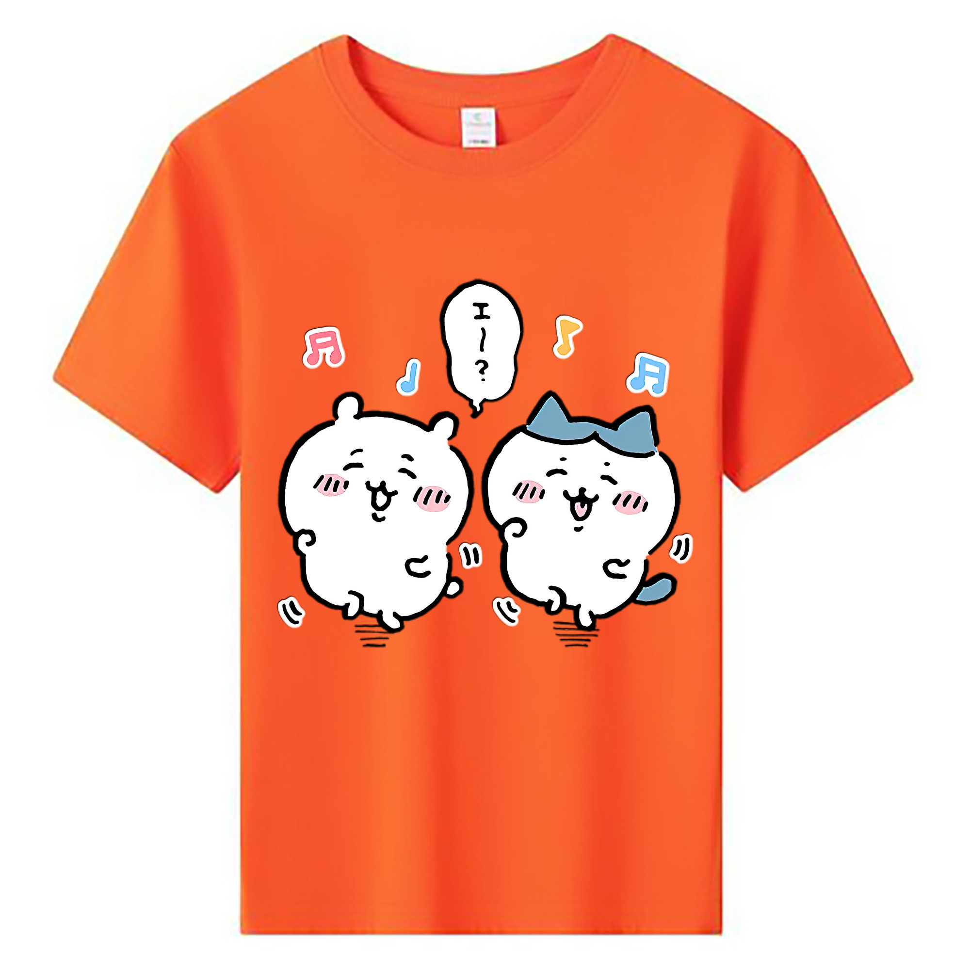 （画像用） ちいかわ ハチワレ Chii-kawa hachiware 綿100％キッズTシャツ（フロントプリント）