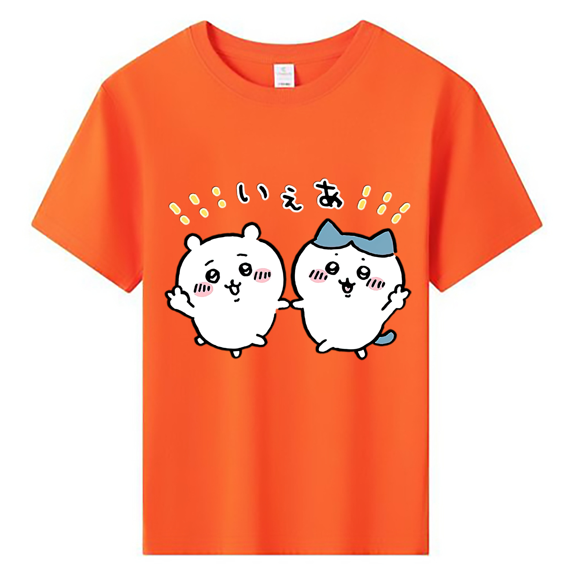 （画像用） ちいかわ ハチワレ Chii-kawa hachiware 綿100％キッズTシャツ（フロントプリント）