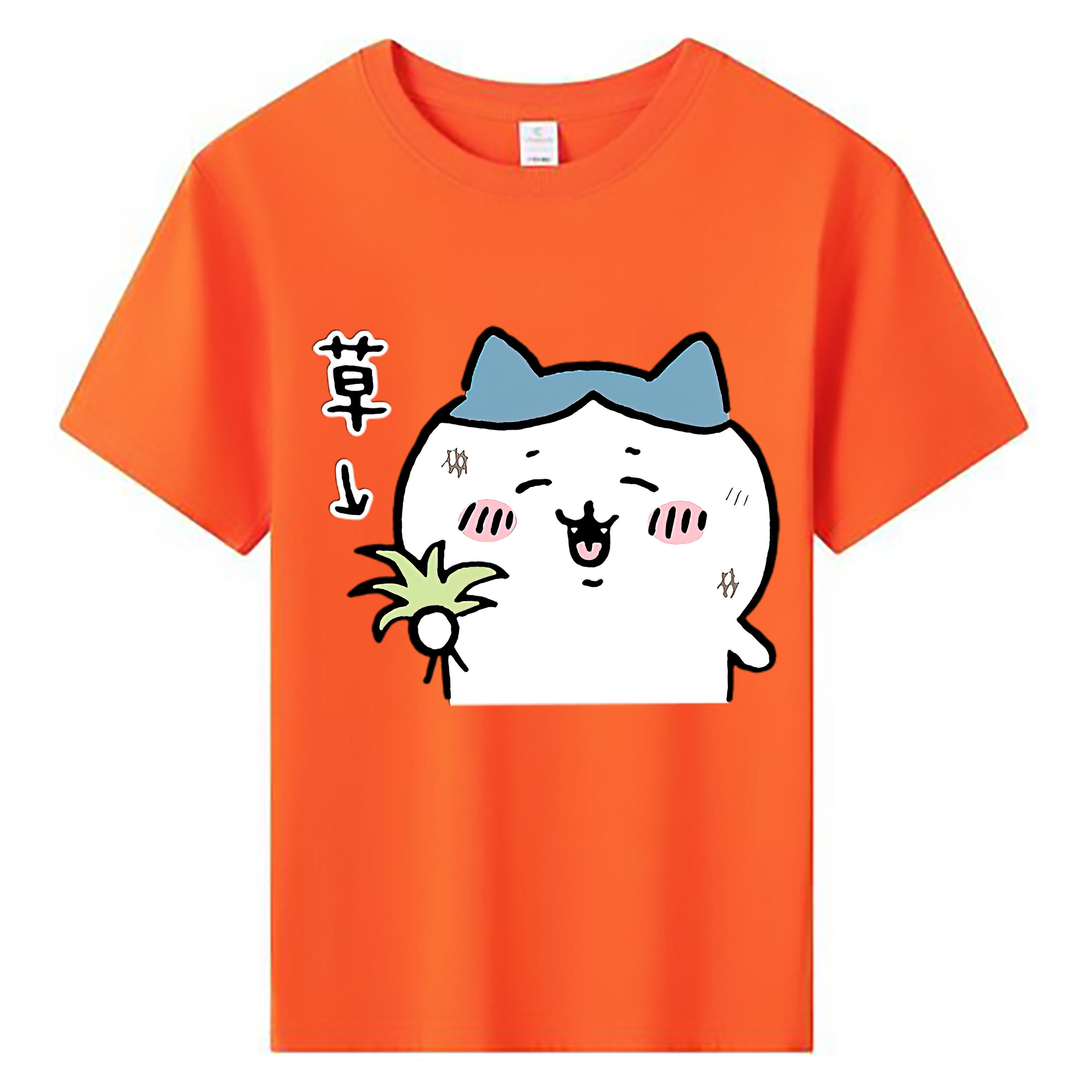 （画像用） ちいかわ ハチワレ Chii-kawa hachiware 綿100％キッズTシャツ（フロントプリント）