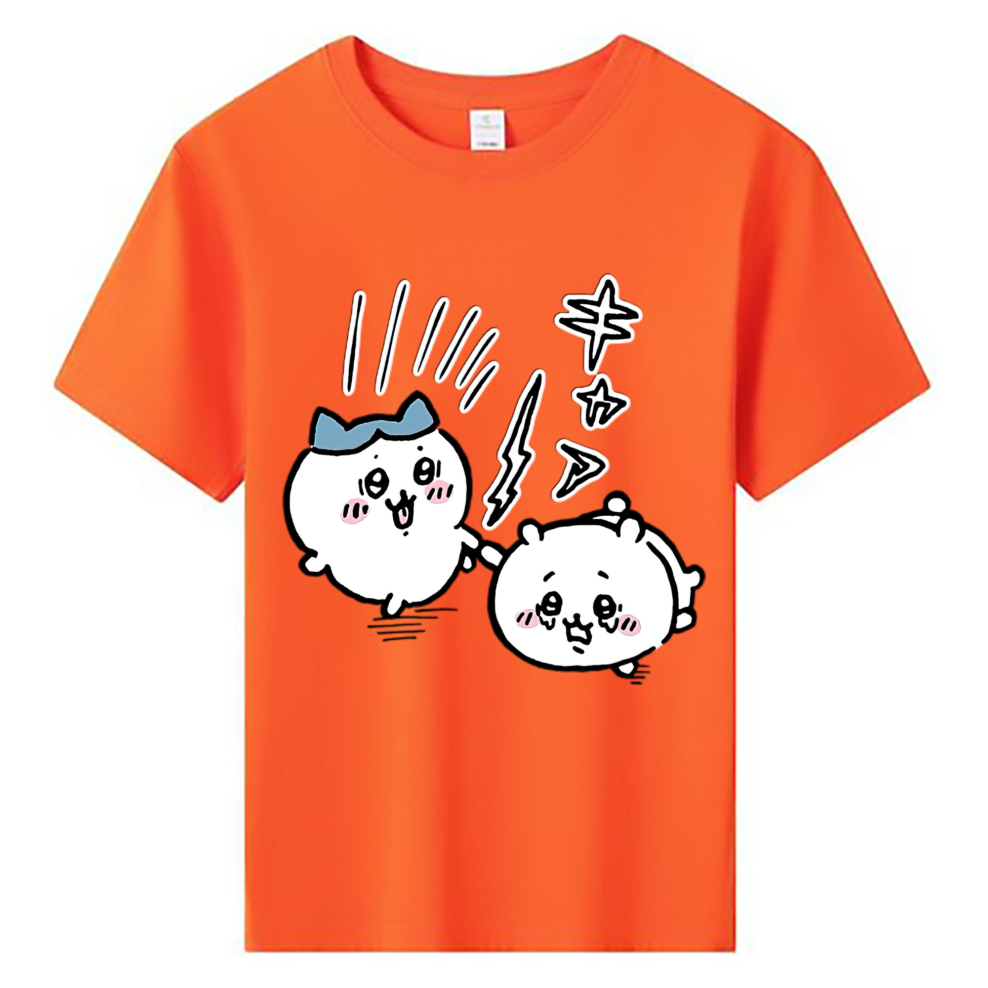 （画像用） ちいかわ ハチワレ Chii-kawa hachiware 綿100％キッズTシャツ（フロントプリント）