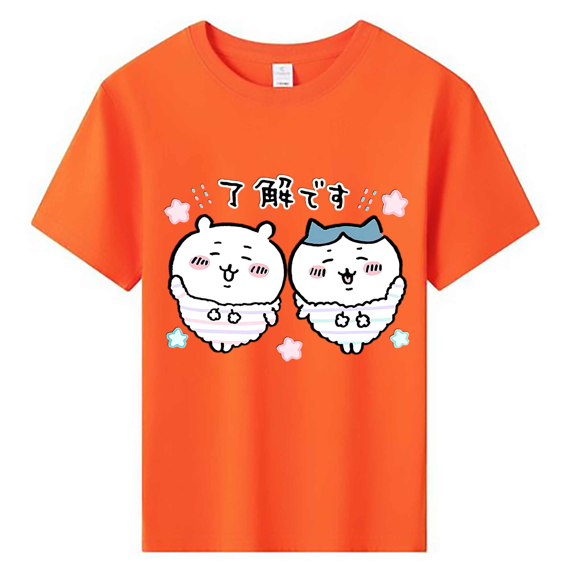 （画像用） ちいかわ ハチワレ Chii-kawa hachiware 綿100％キッズTシャツ（フロントプリント）