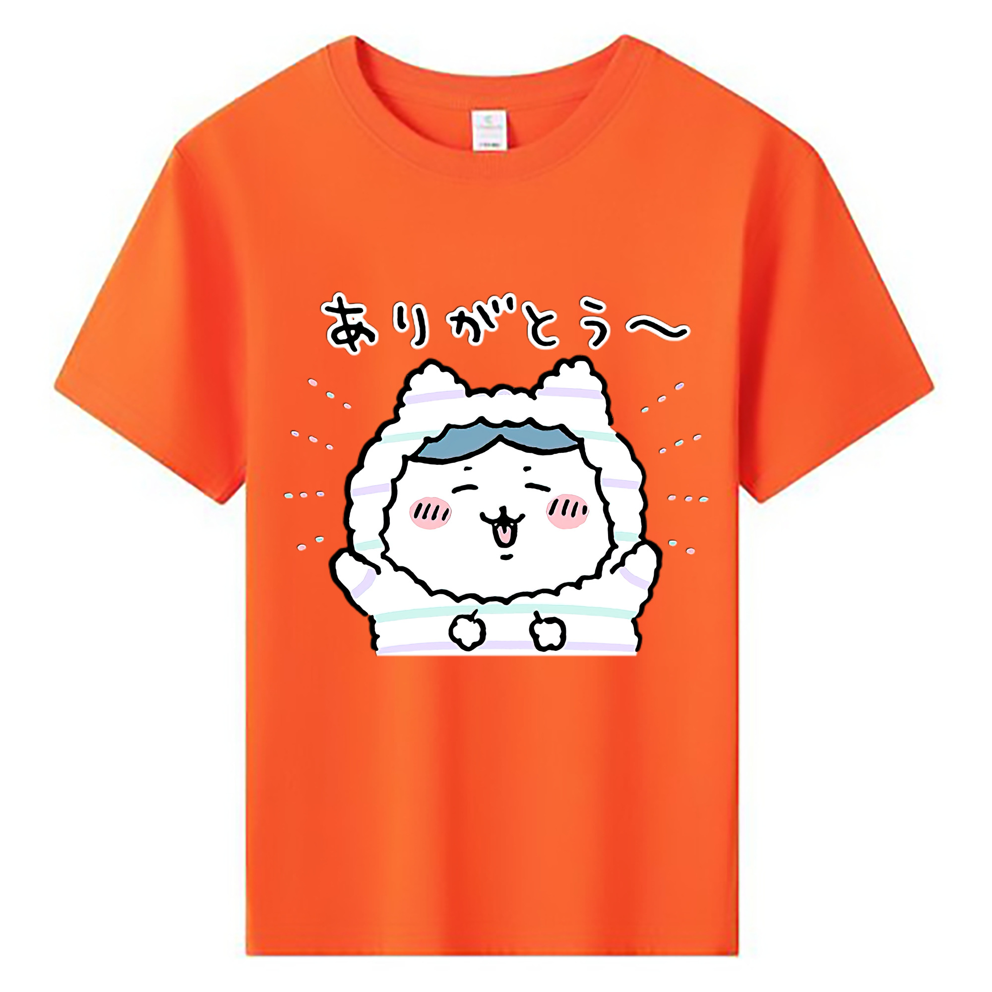 （画像用） ちいかわ ハチワレ Chii-kawa hachiware 綿100％キッズTシャツ（フロントプリント）
