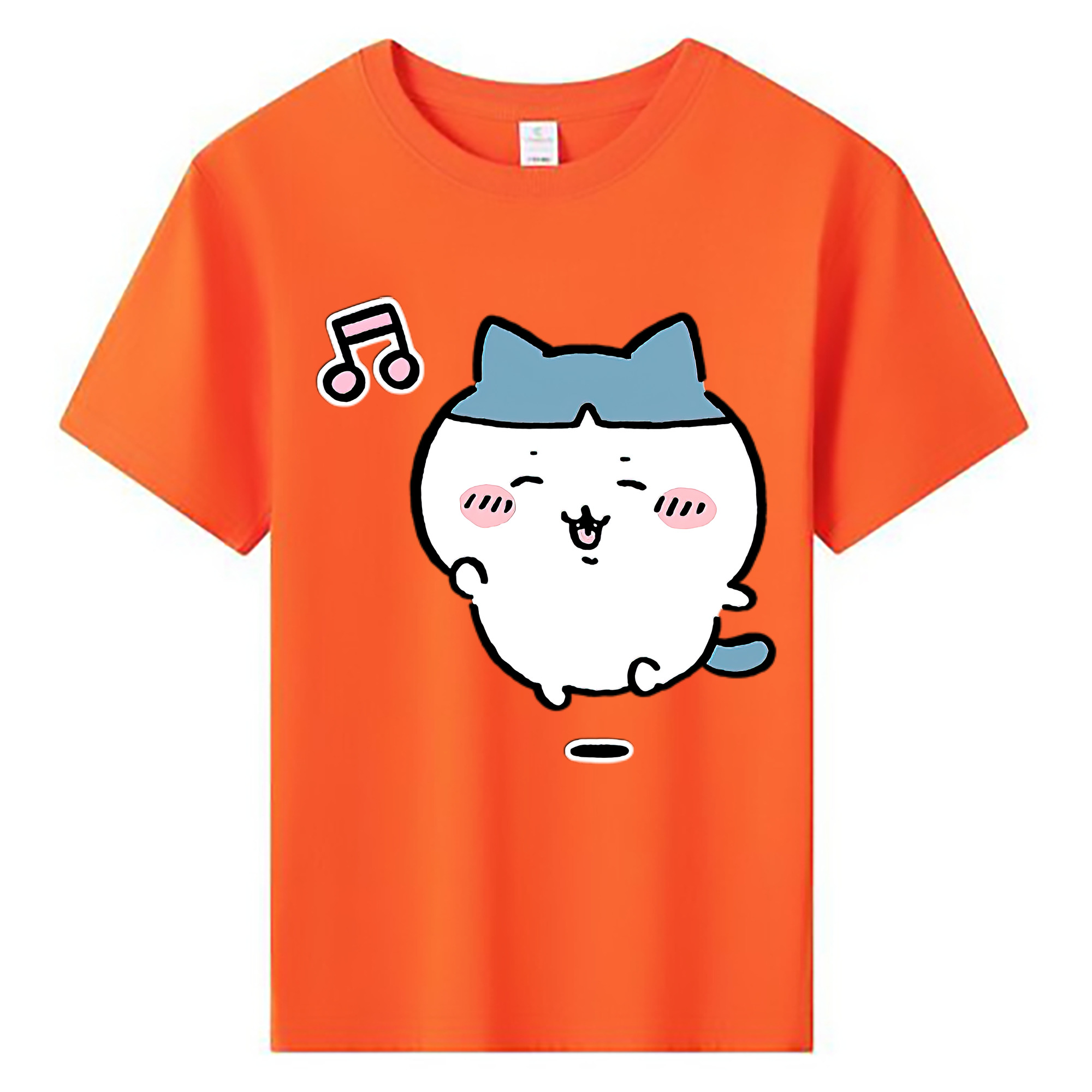 （画像用） ちいかわ ハチワレ Chii-kawa hachiware 綿100％キッズTシャツ（フロントプリント）