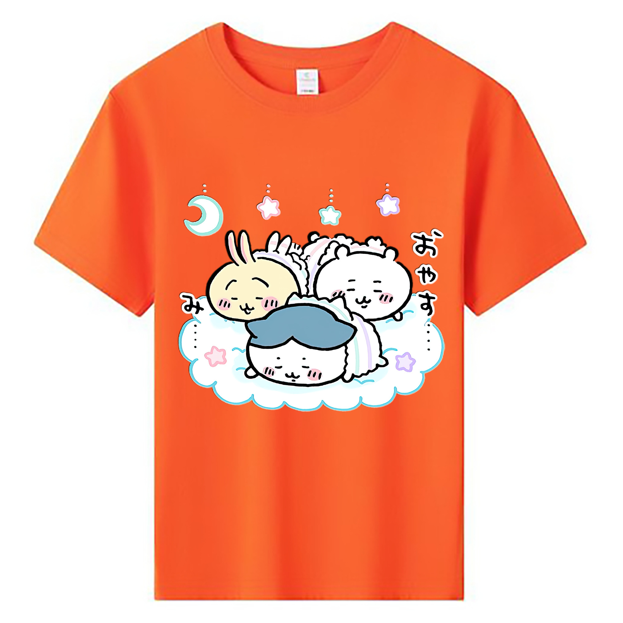 （画像用） ちいかわ ハチワレ Chii-kawa hachiware 綿100％キッズTシャツ（フロントプリント）