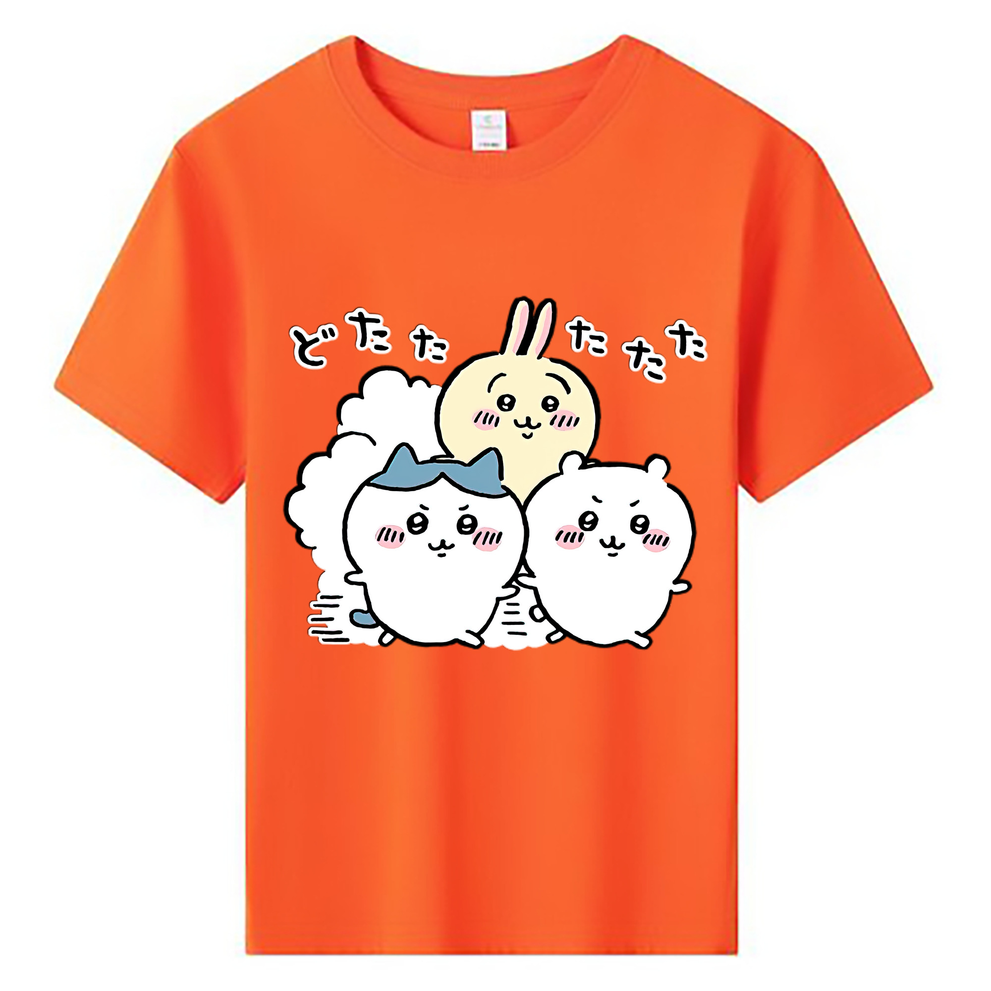 （画像用） ちいかわ ハチワレ Chii-kawa hachiware 綿100％キッズTシャツ（フロントプリント）