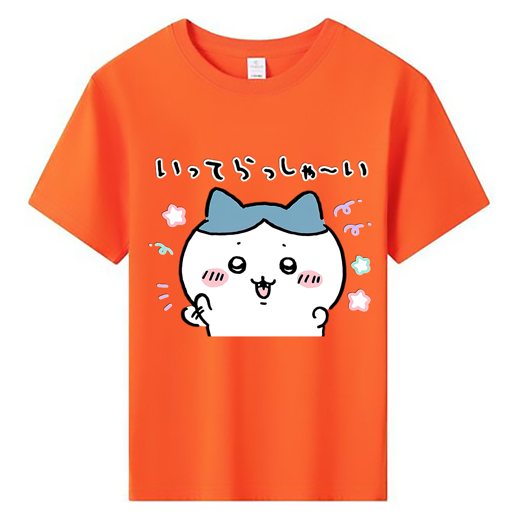 （画像用） ちいかわ ハチワレ Chii-kawa hachiware 綿100％キッズTシャツ（フロントプリント）