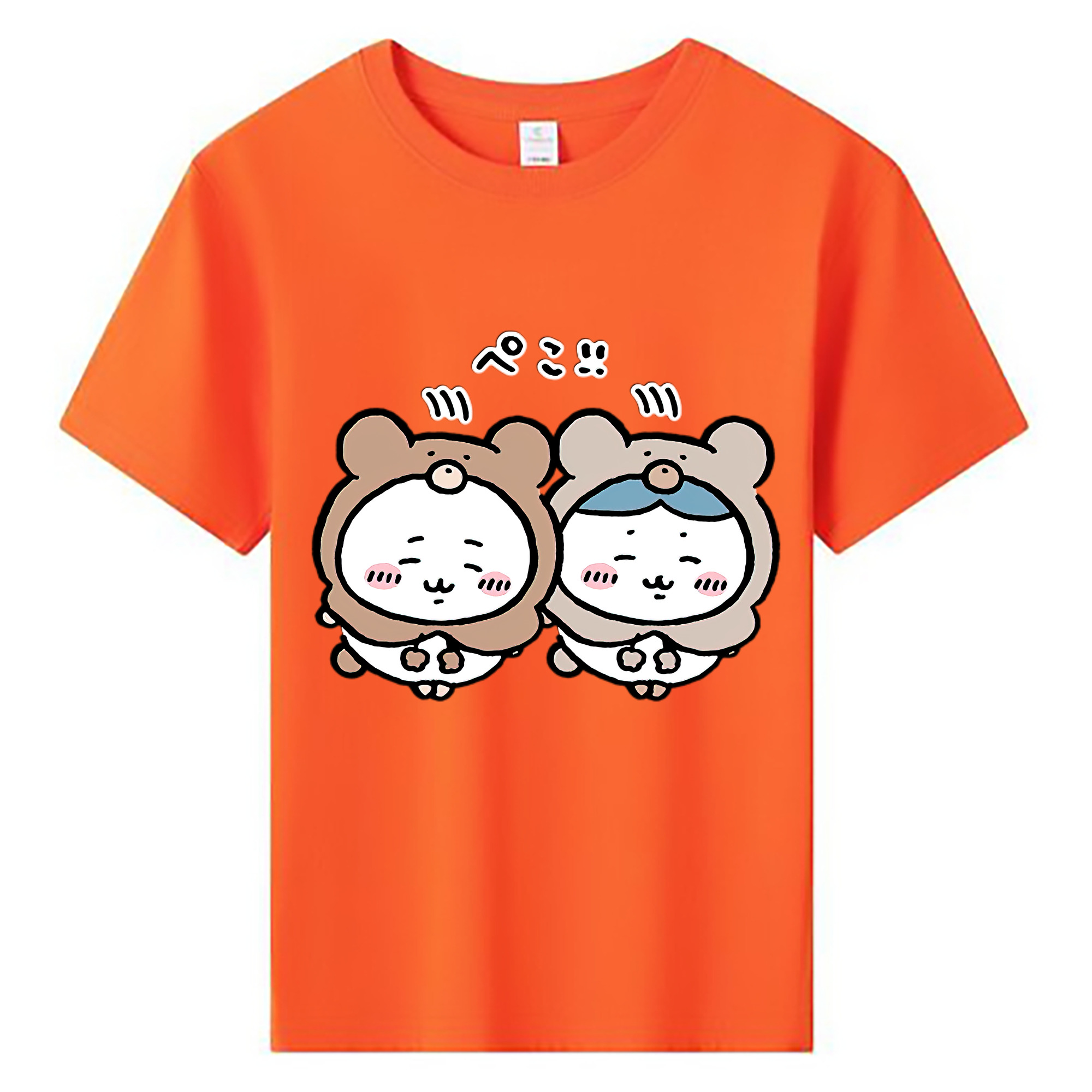 （画像用） ちいかわ ハチワレ Chii-kawa hachiware 綿100％キッズTシャツ（フロントプリント）