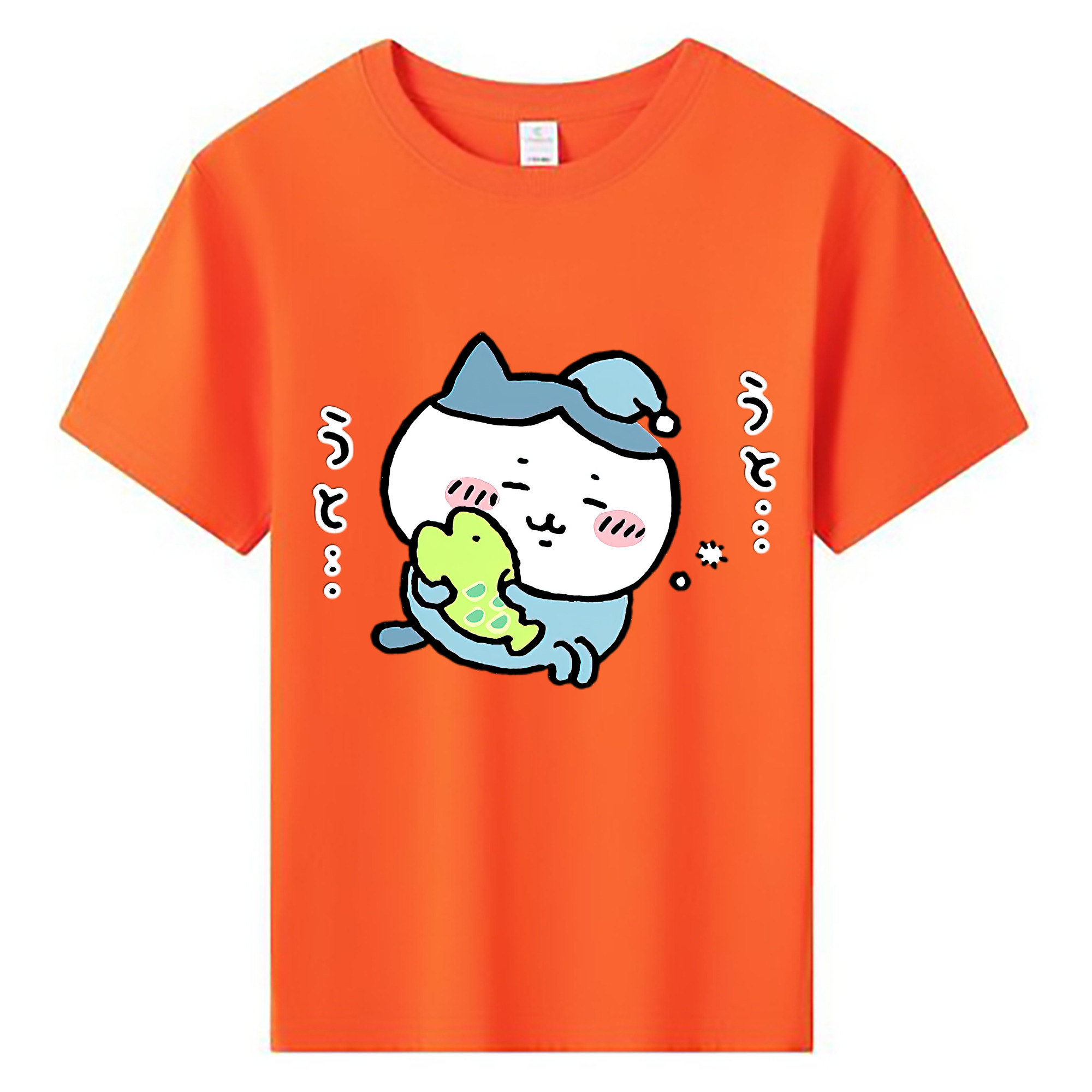 （画像用） ちいかわ ハチワレ Chii-kawa hachiware 綿100％キッズTシャツ（フロントプリント）
