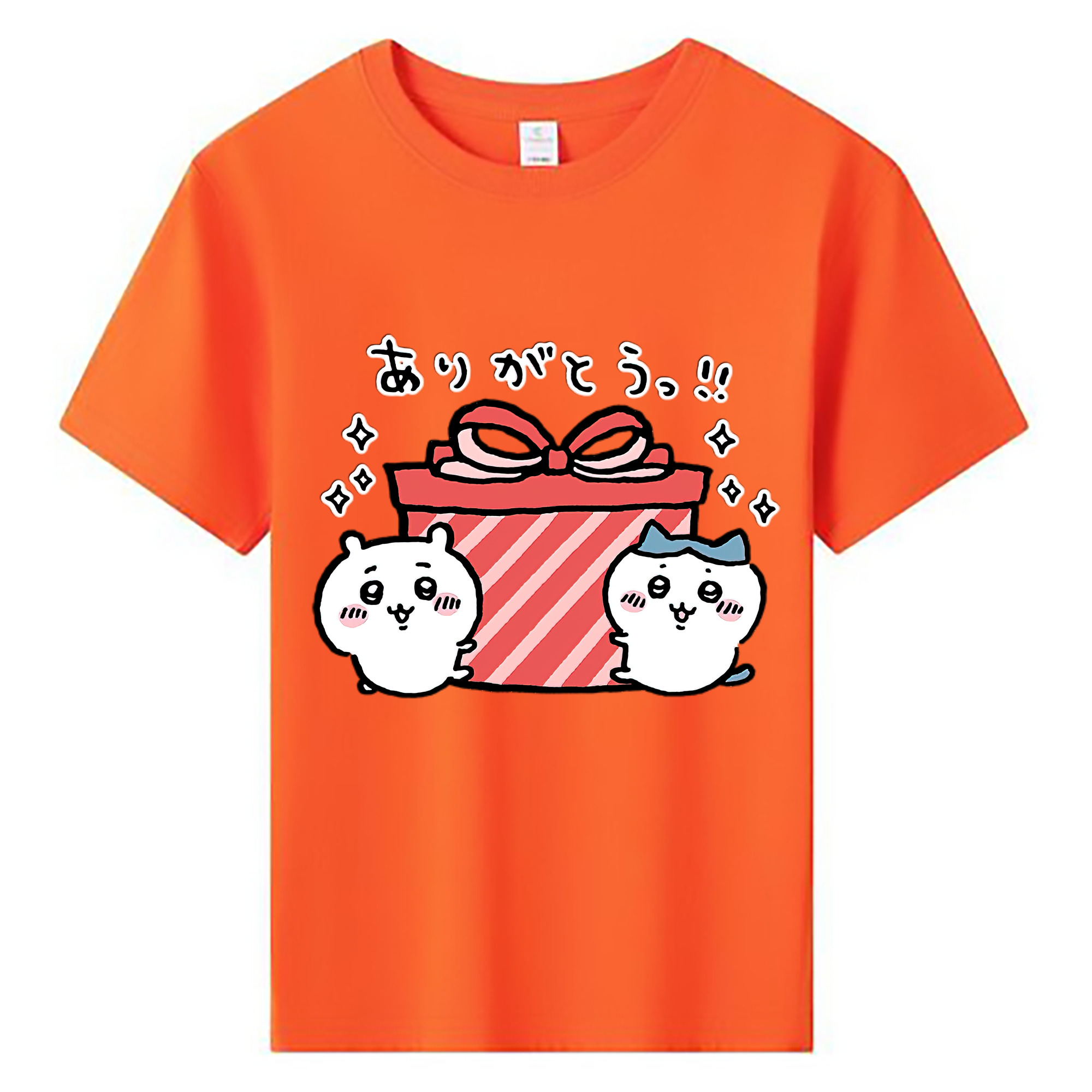 （画像用） ちいかわ ハチワレ Chii-kawa hachiware 綿100％キッズTシャツ（フロントプリント）