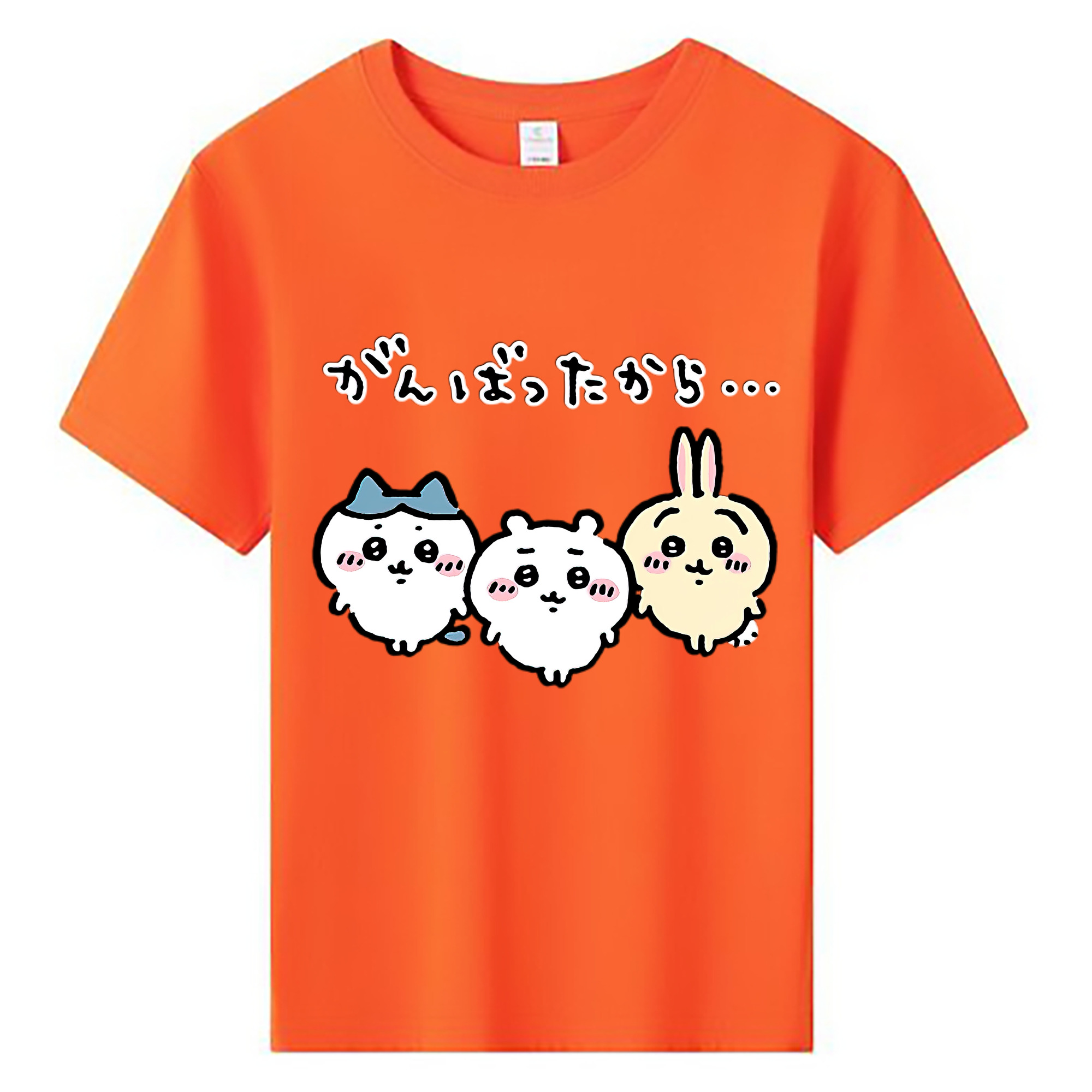 （画像用） ちいかわ ハチワレ Chii-kawa hachiware 綿100％キッズTシャツ（フロントプリント）