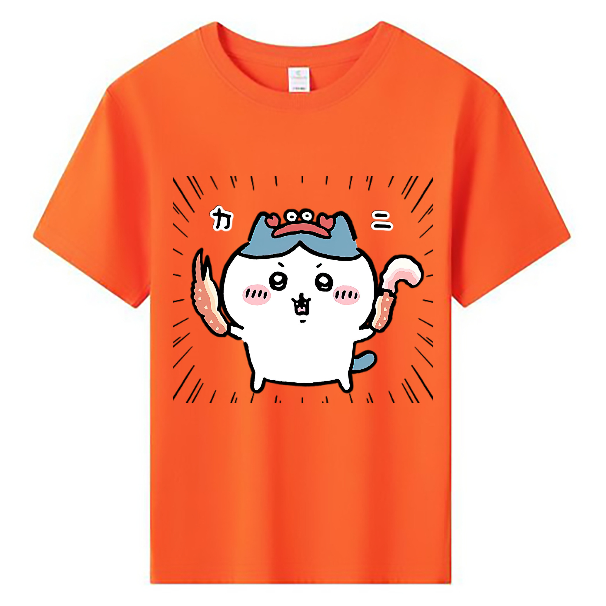 （画像用） ちいかわ ハチワレ Chii-kawa hachiware 綿100％キッズTシャツ（フロントプリント）
