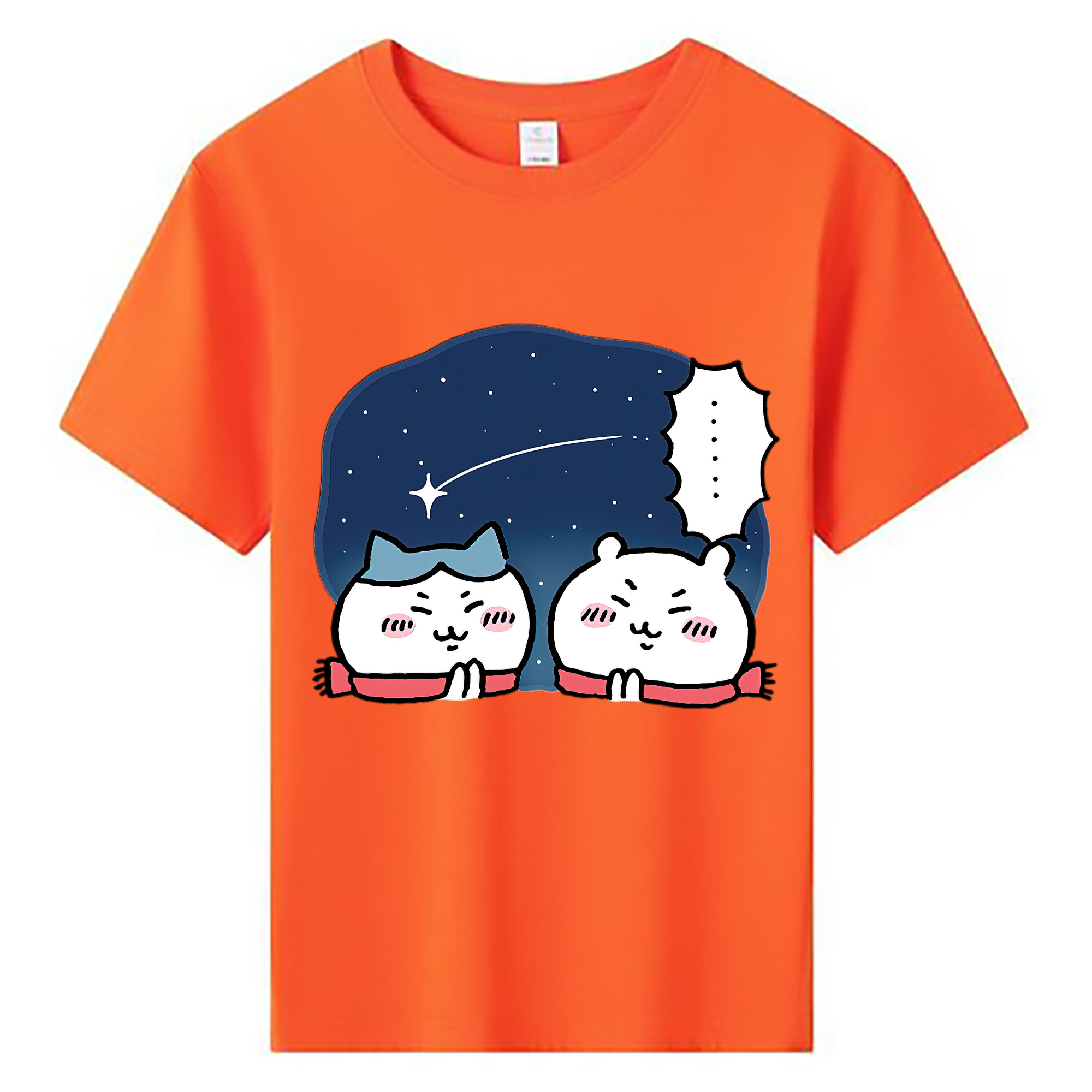 （画像用） ちいかわ ハチワレ Chii-kawa hachiware 綿100％キッズTシャツ（フロントプリント）