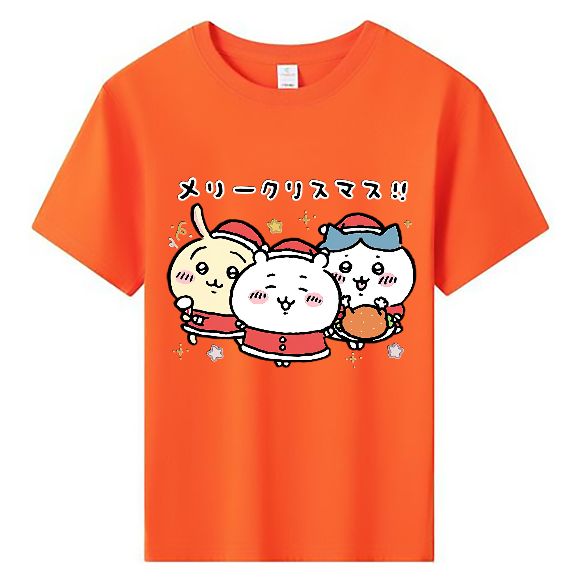 （画像用） ちいかわ ハチワレ Chii-kawa hachiware 綿100％キッズTシャツ（フロントプリント）