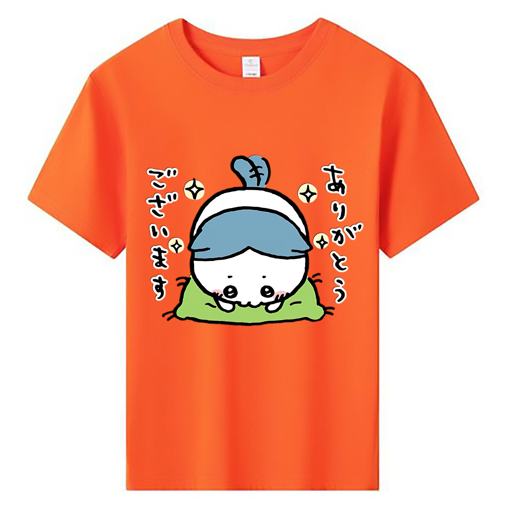 （画像用） ちいかわ ハチワレ Chii-kawa hachiware 綿100％キッズTシャツ（フロントプリント）