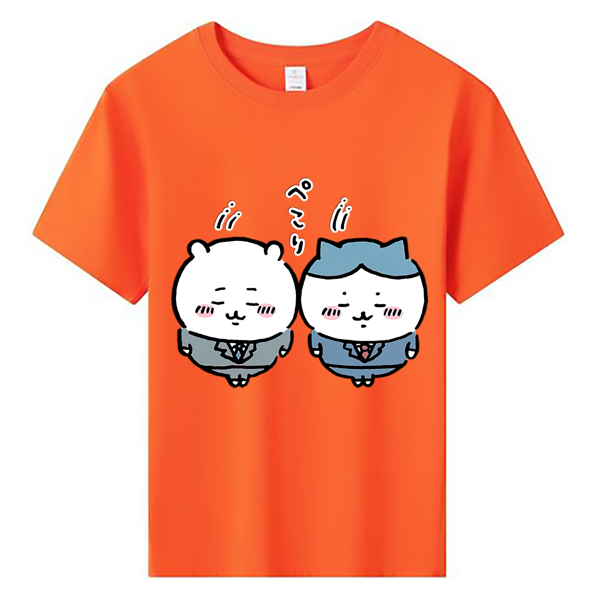 （画像用） ちいかわ ハチワレ Chii-kawa hachiware 綿100％キッズTシャツ（フロントプリント）