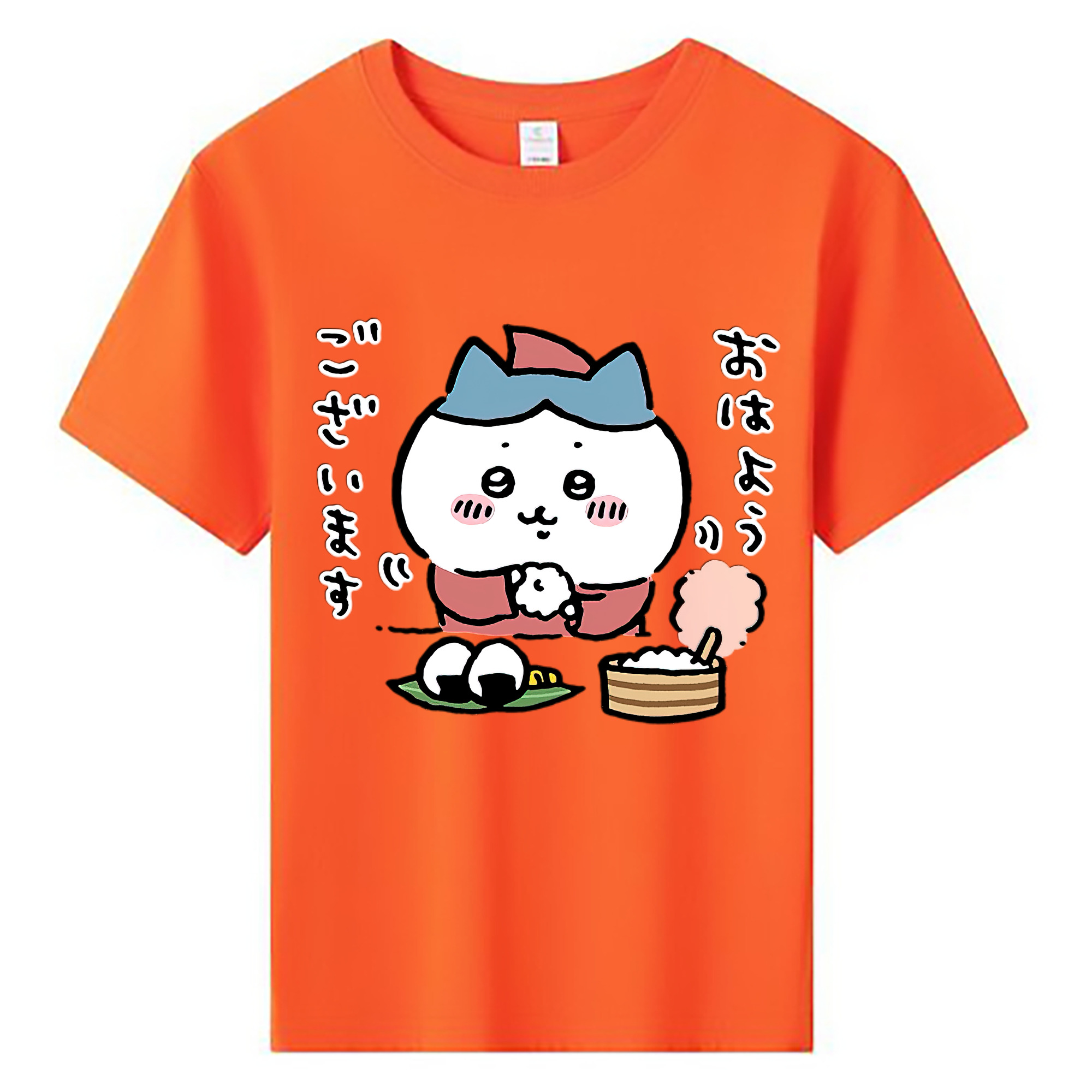（画像用） ちいかわ ハチワレ Chii-kawa hachiware 綿100％キッズTシャツ（フロントプリント）