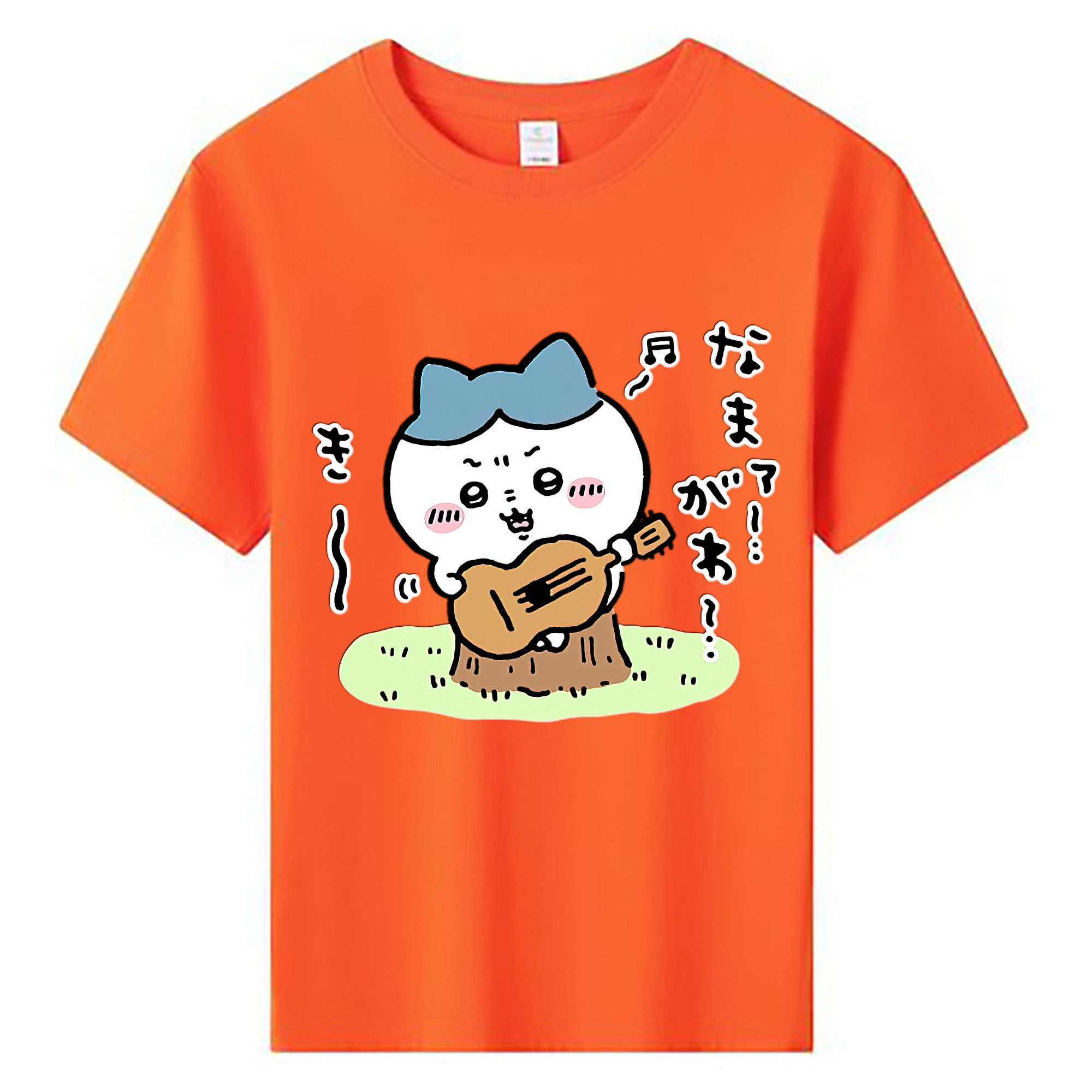 （画像用） ちいかわ ハチワレ Chii-kawa hachiware 綿100％キッズTシャツ（フロントプリント）