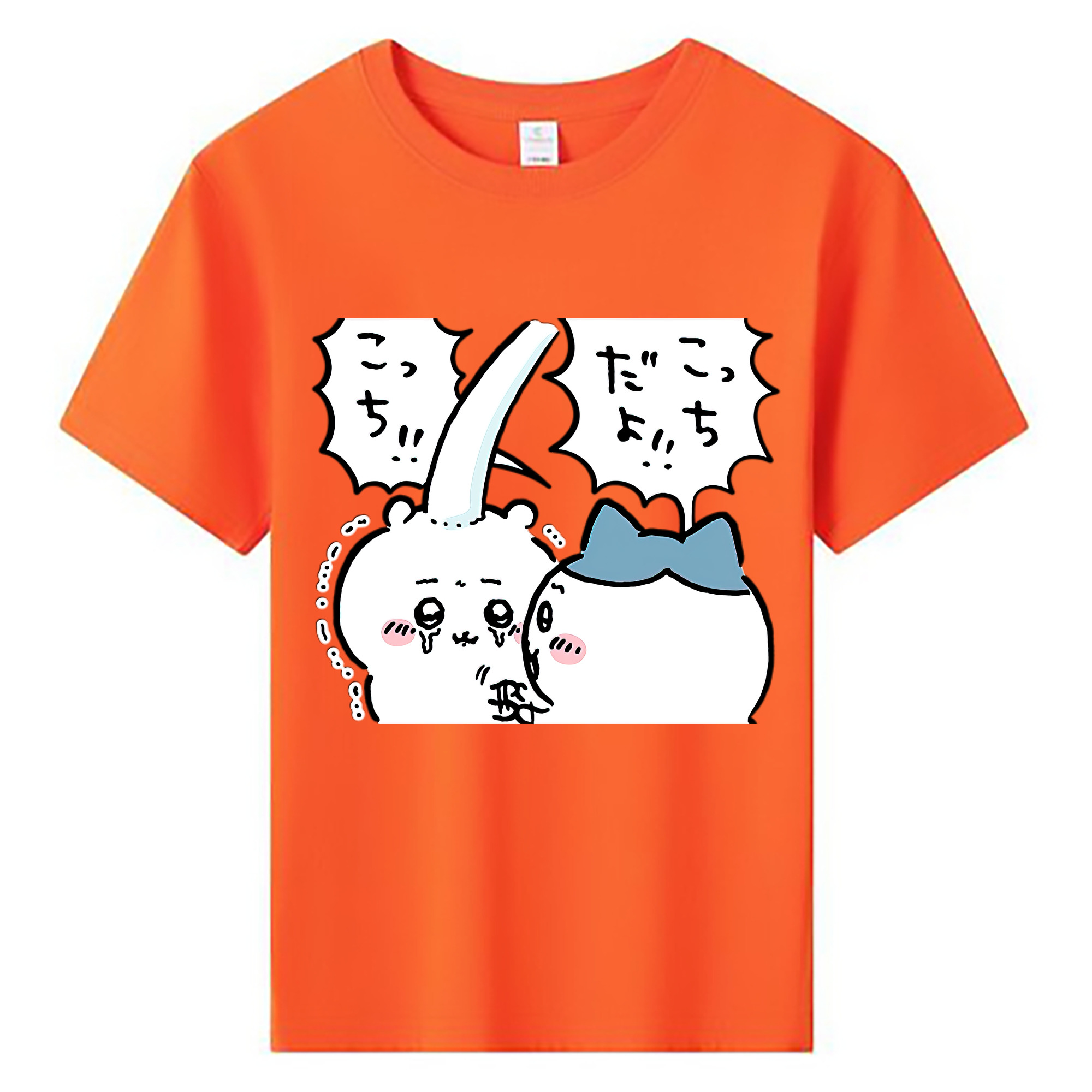 （画像用） ちいかわ ハチワレ Chii-kawa hachiware 綿100％キッズTシャツ（フロントプリント）