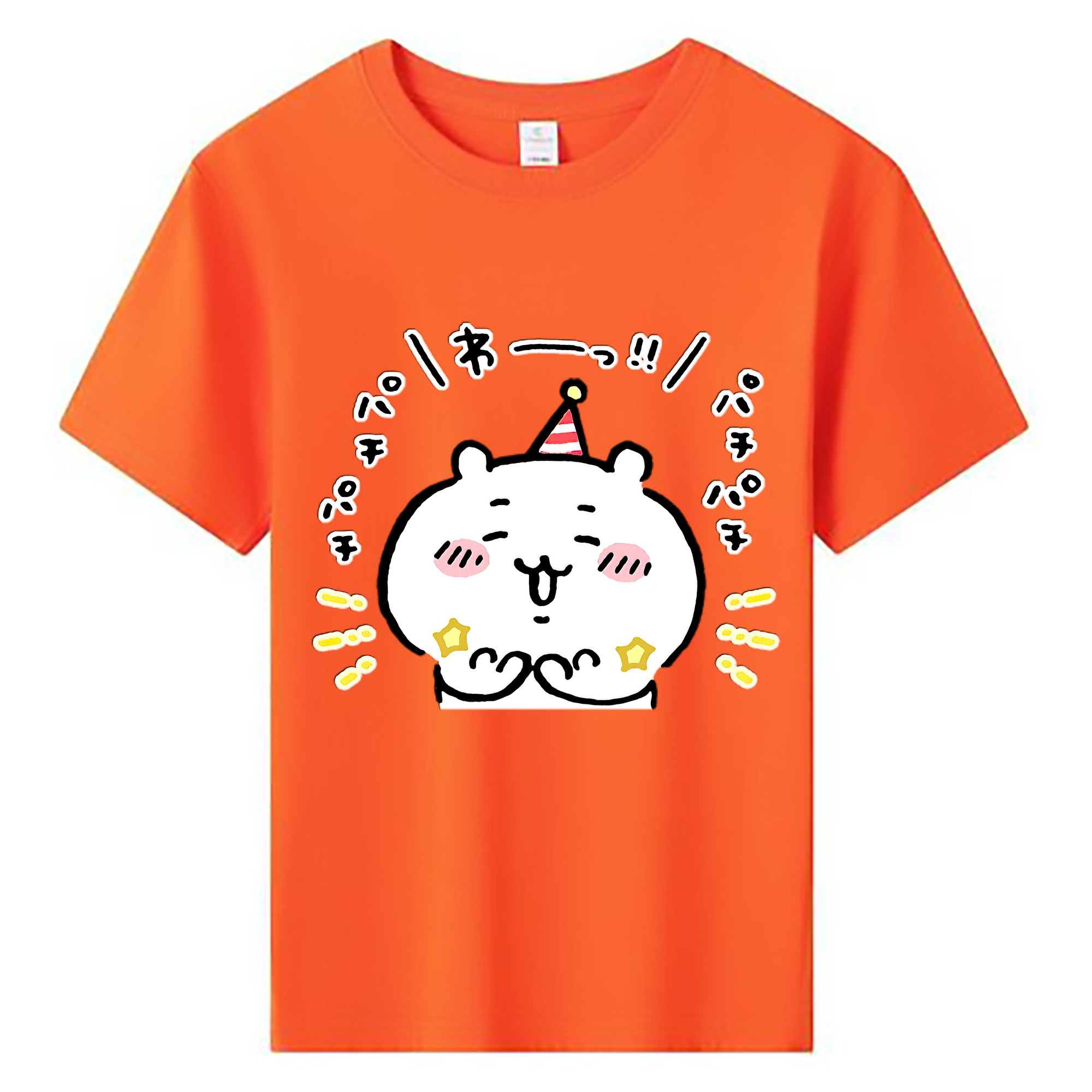 （画像用） ちいかわ ちいかわ Chii-kawa chiikawa 綿100％キッズTシャツ（フロントプリント）