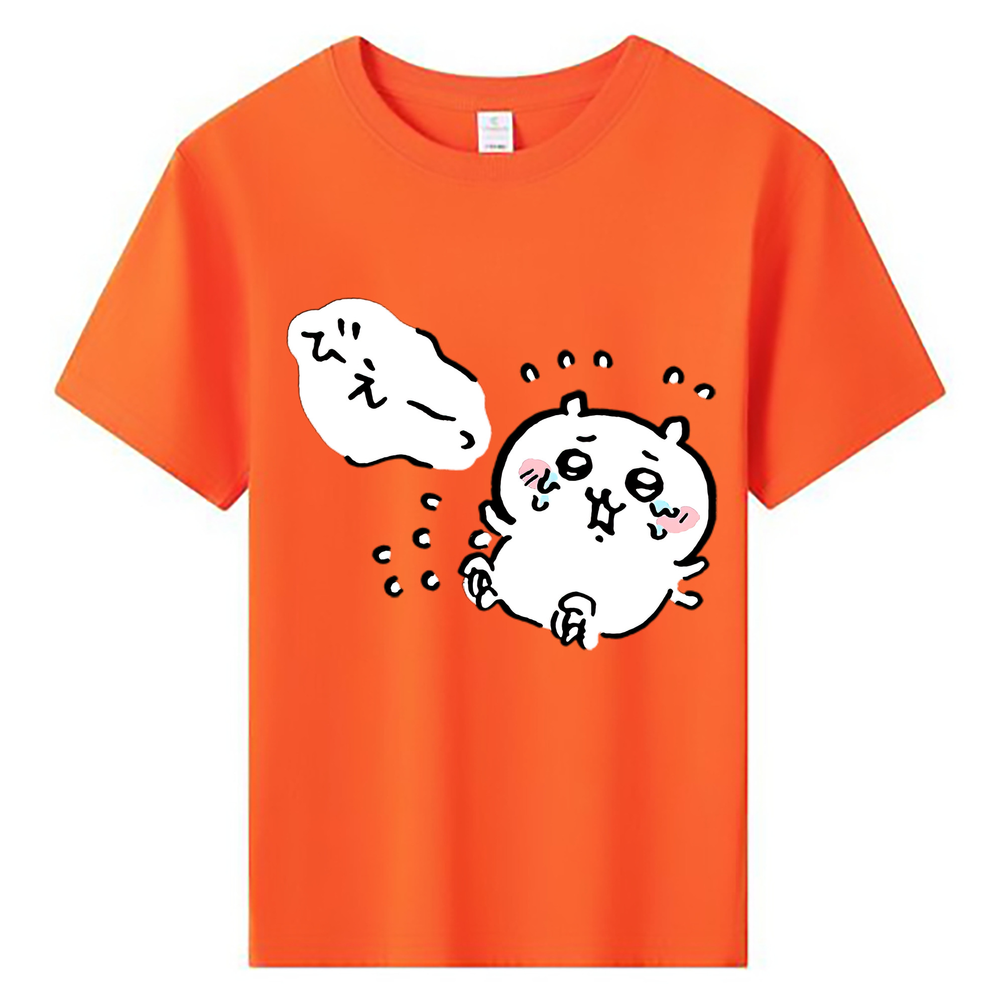 （画像用） ちいかわ ちいかわ Chii-kawa chiikawa 綿100％キッズTシャツ（フロントプリント）