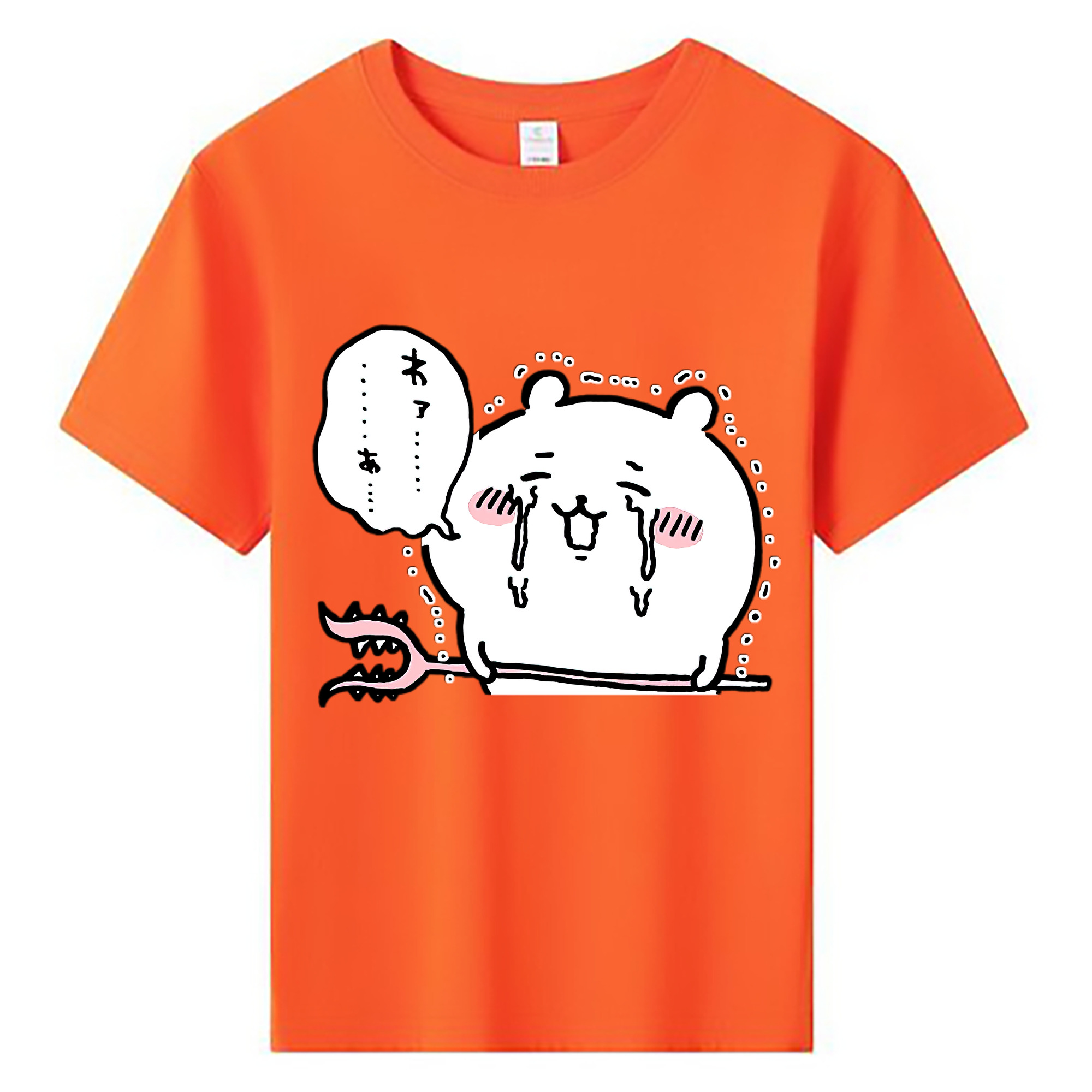 （画像用） ちいかわ ちいかわ Chii-kawa chiikawa 綿100％キッズTシャツ（フロントプリント）