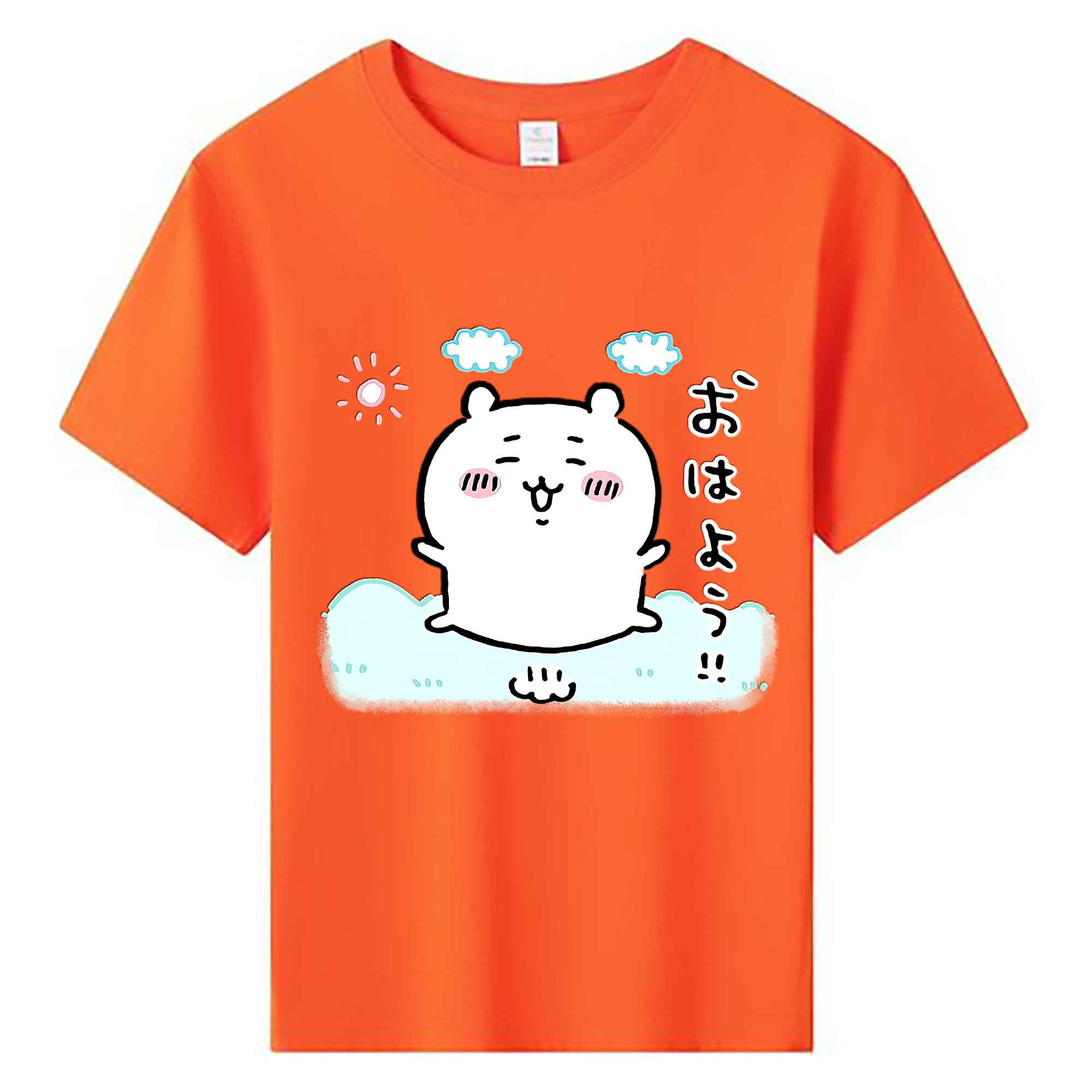 （画像用） ちいかわ ちいかわ Chii-kawa chiikawa 綿100％キッズTシャツ（フロントプリント）