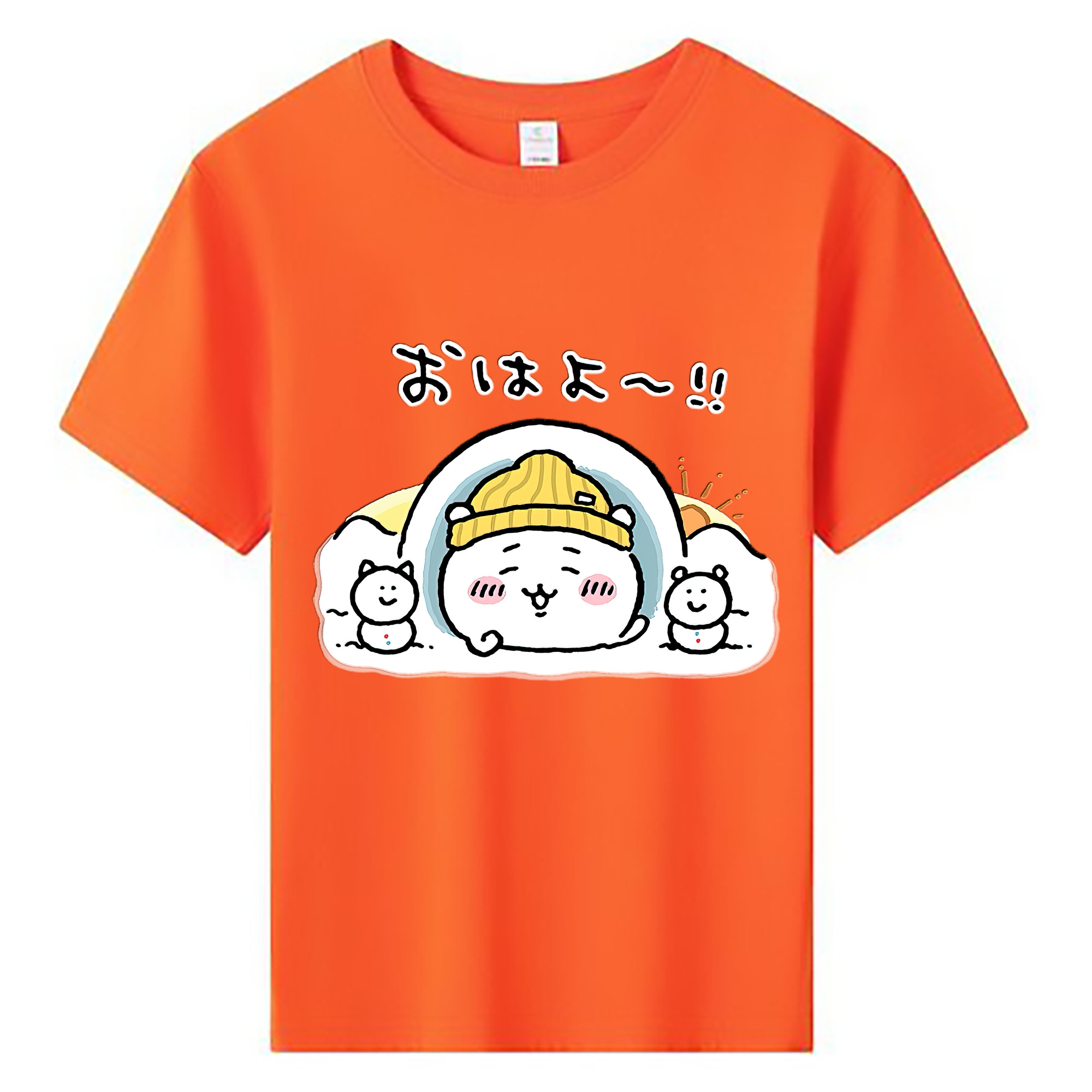 （画像用） ちいかわ ちいかわ Chii-kawa chiikawa 綿100％キッズTシャツ（フロントプリント）