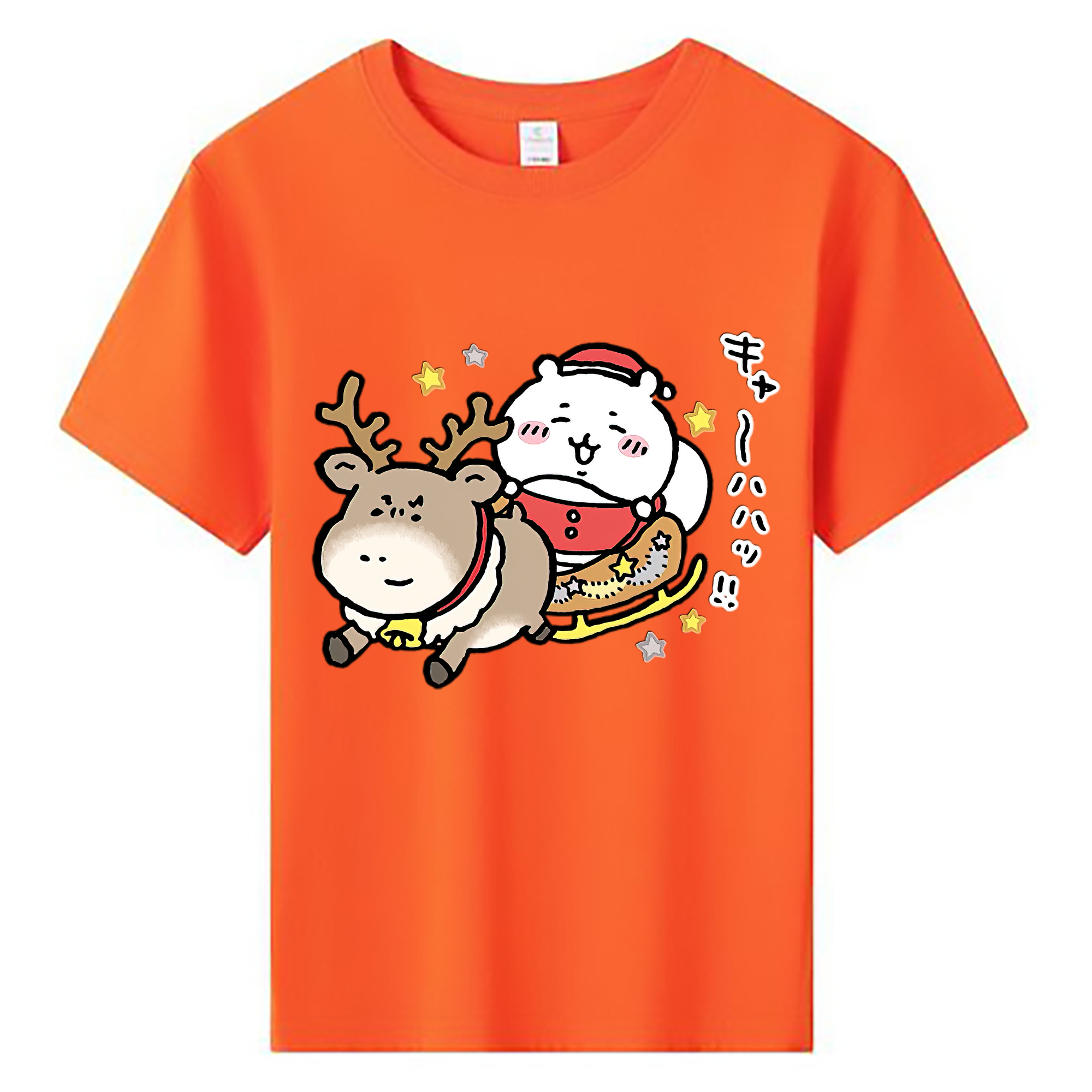 （画像用） ちいかわ ちいかわ Chii-kawa chiikawa 綿100％キッズTシャツ（フロントプリント）