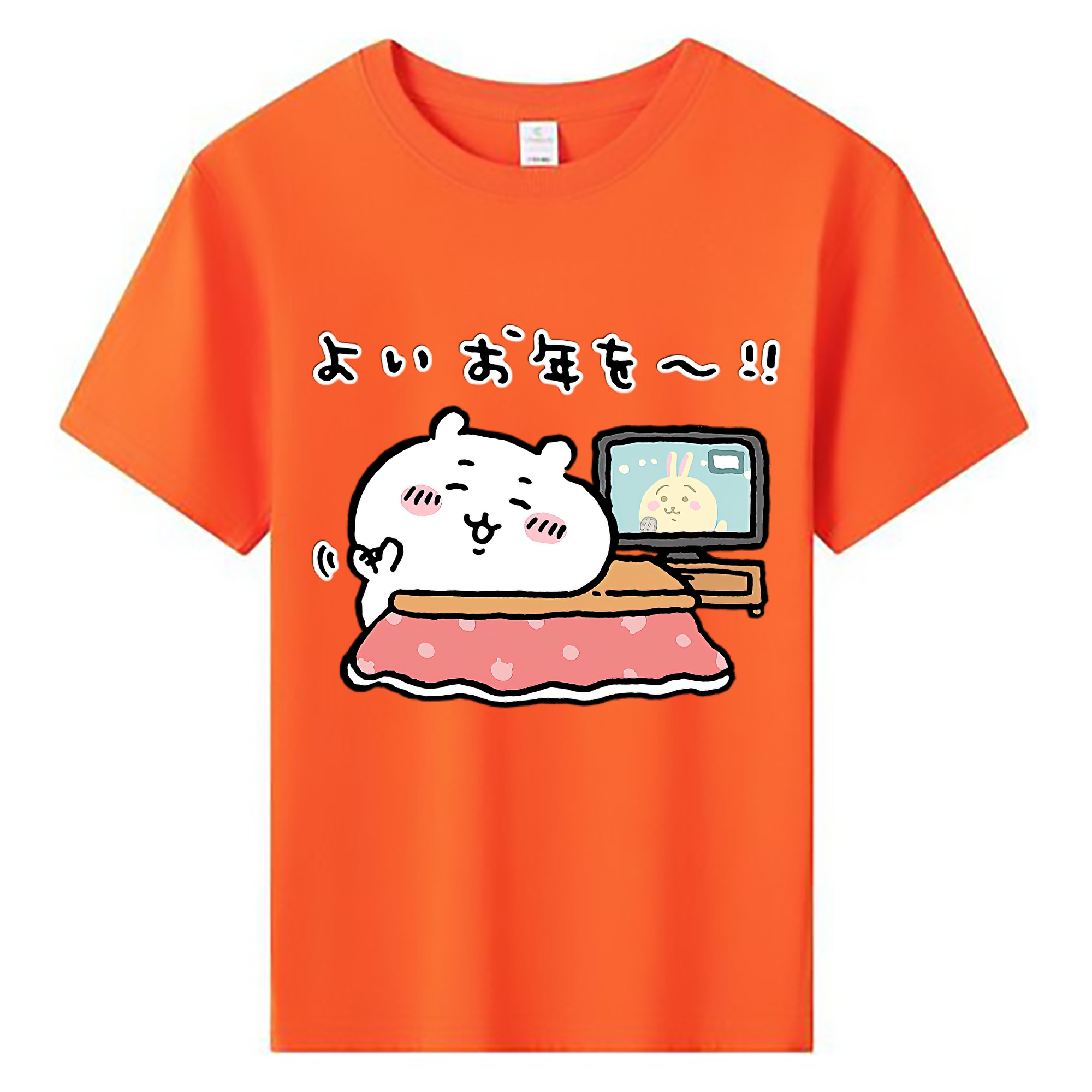 （画像用） ちいかわ ちいかわ Chii-kawa chiikawa 綿100％キッズTシャツ（フロントプリント）