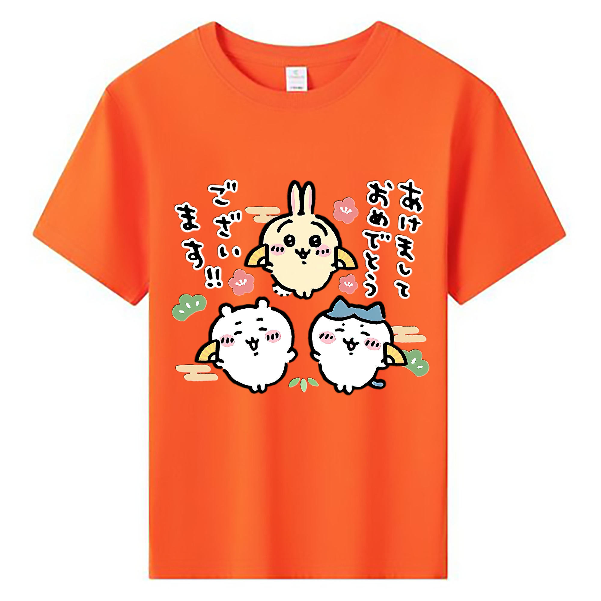（画像用） ちいかわ ちいかわ Chii-kawa chiikawa 綿100％キッズTシャツ（フロントプリント）