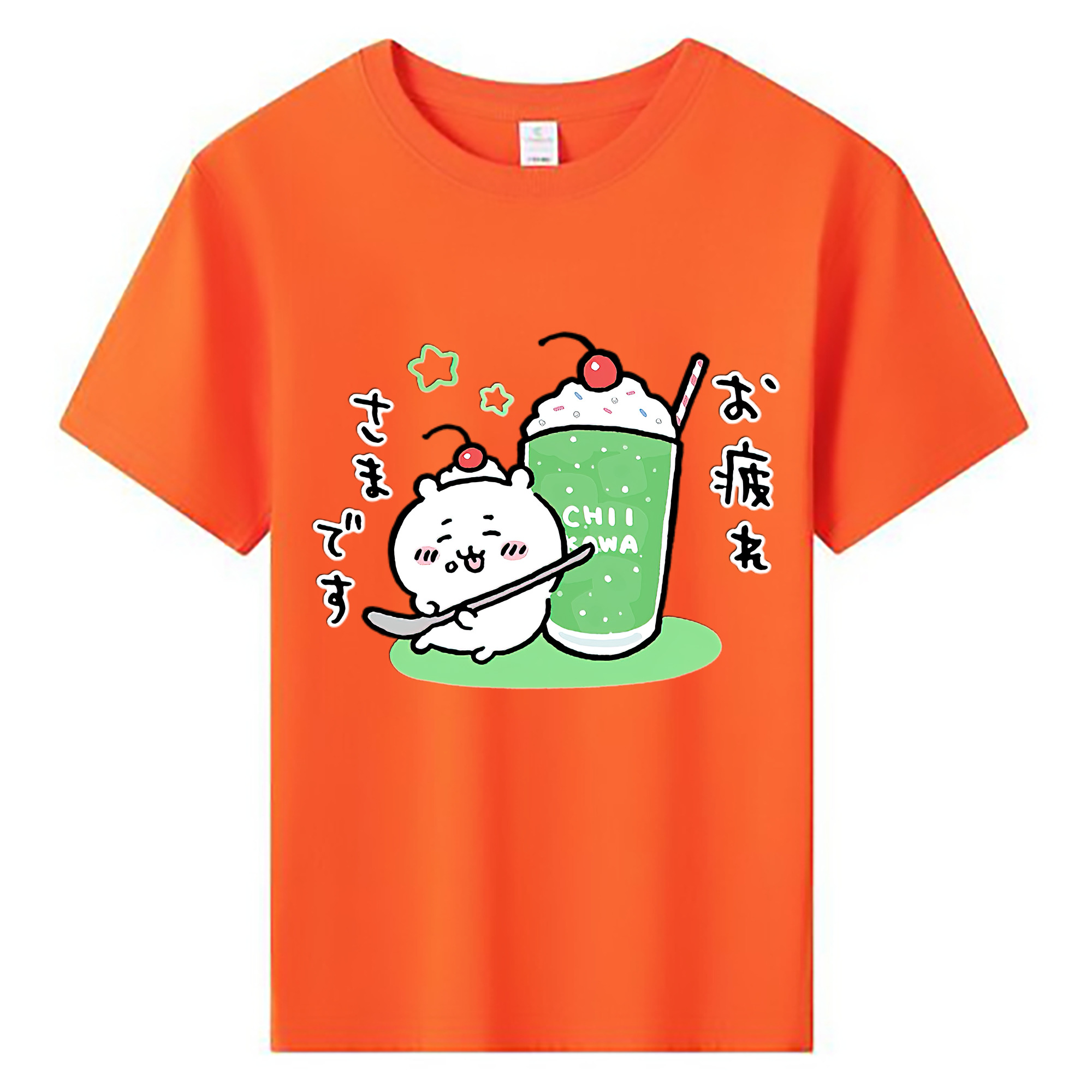 （画像用） ちいかわ ちいかわ Chii-kawa chiikawa 綿100％キッズTシャツ（フロントプリント）