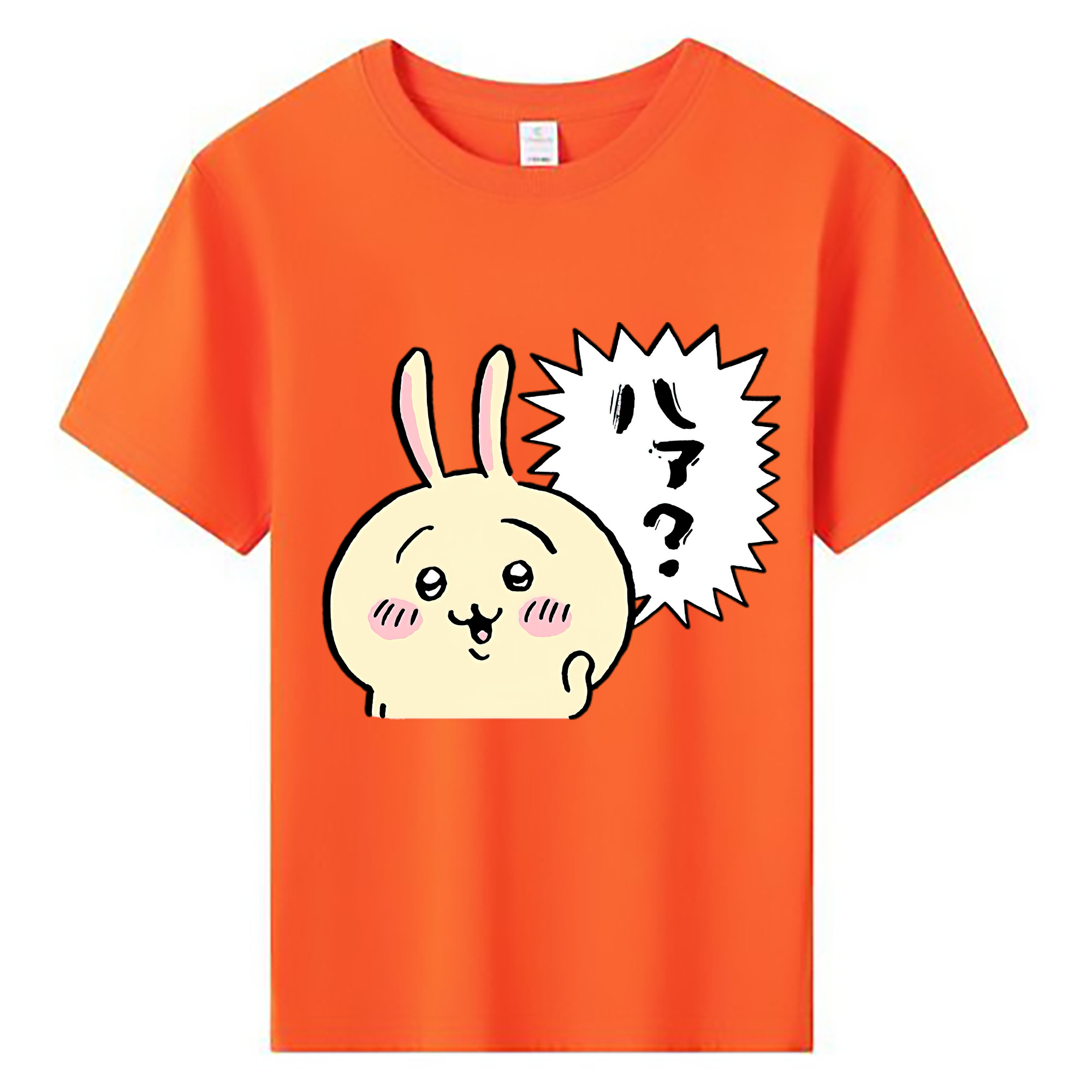 （画像用） ちいかわ うさぎ Chii-kawa usagi 綿100％キッズTシャツ（フロントプリント）