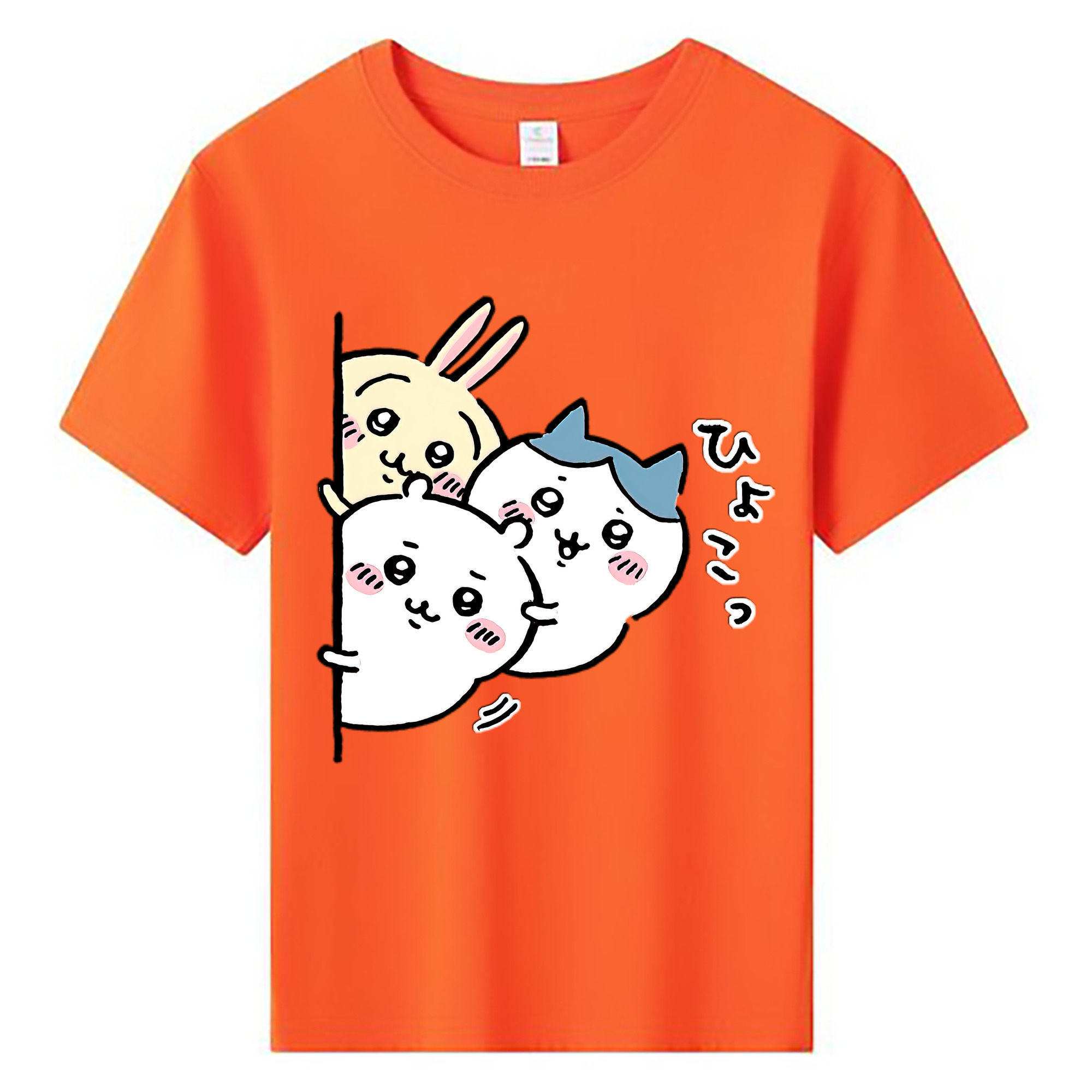 （画像用） ちいかわ うさぎ Chii-kawa usagi 綿100％キッズTシャツ（フロントプリント）
