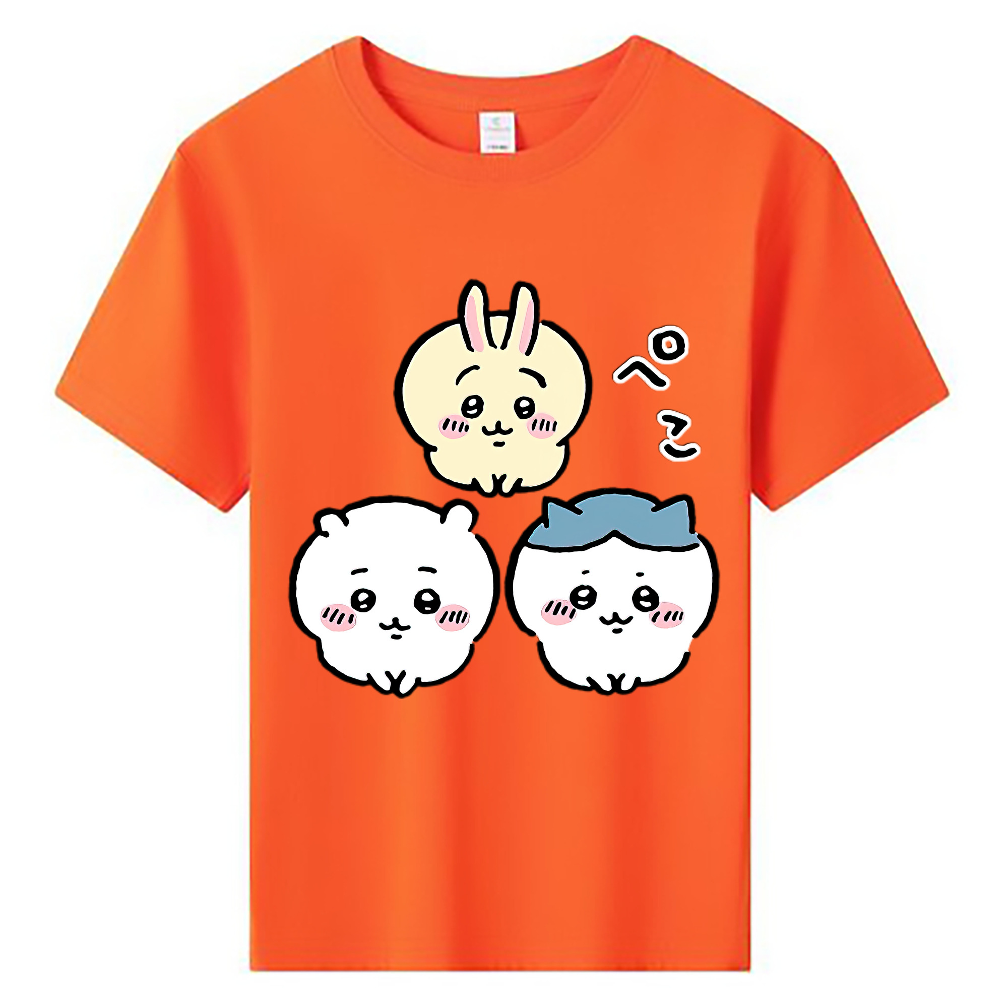 （画像用） ちいかわ うさぎ Chii-kawa usagi 綿100％キッズTシャツ（フロントプリント）