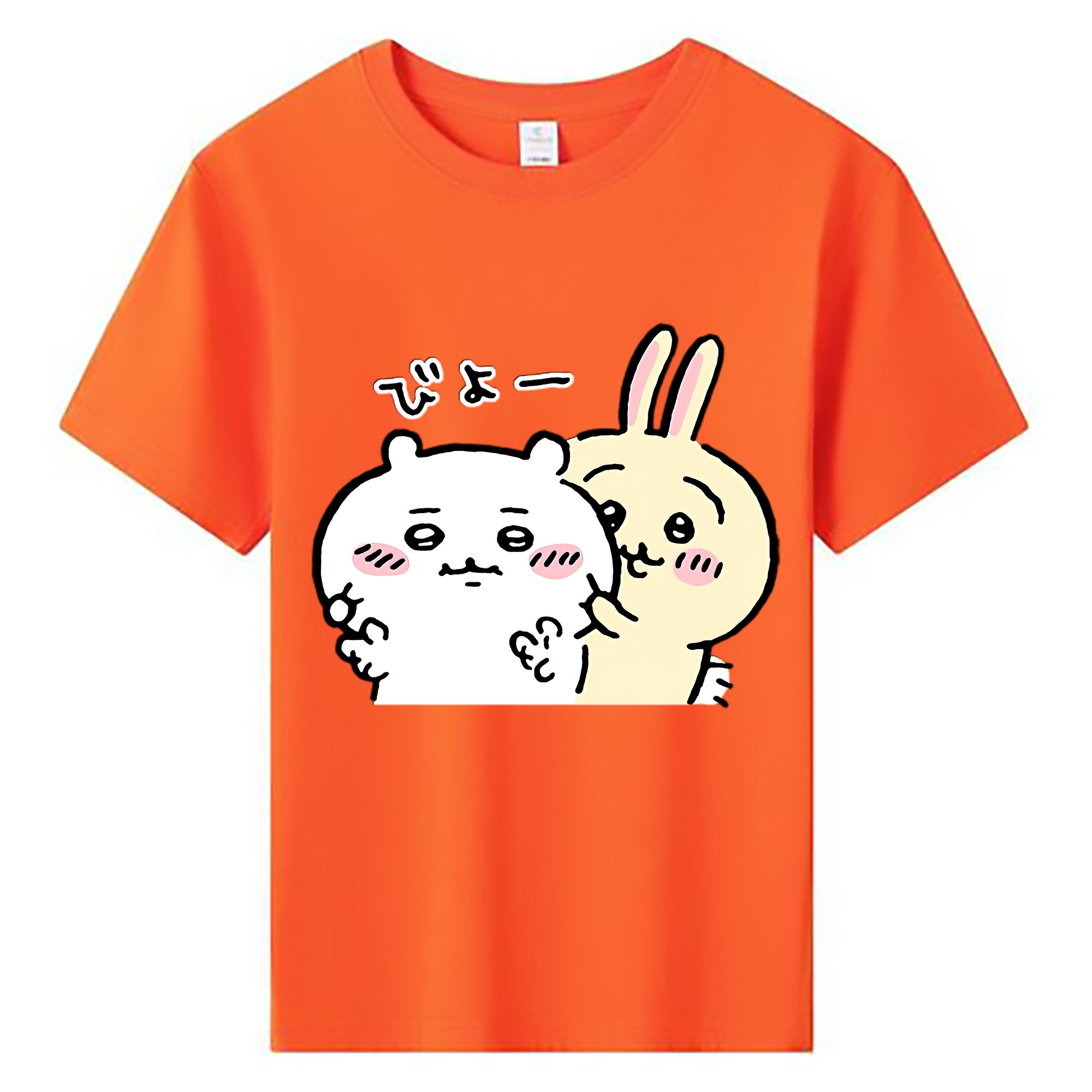 （画像用） ちいかわ うさぎ Chii-kawa usagi 綿100％キッズTシャツ（フロントプリント）