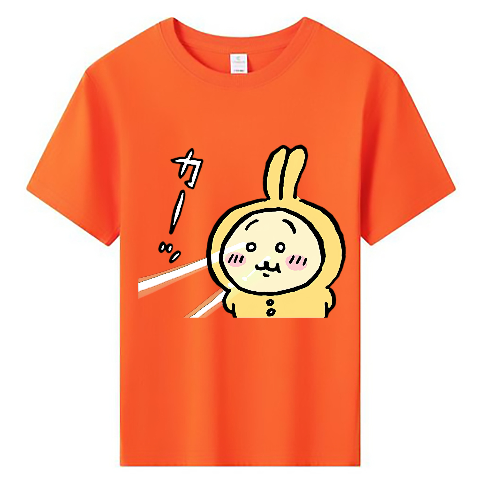 （画像用） ちいかわ うさぎ Chii-kawa usagi 綿100％キッズTシャツ（フロントプリント）