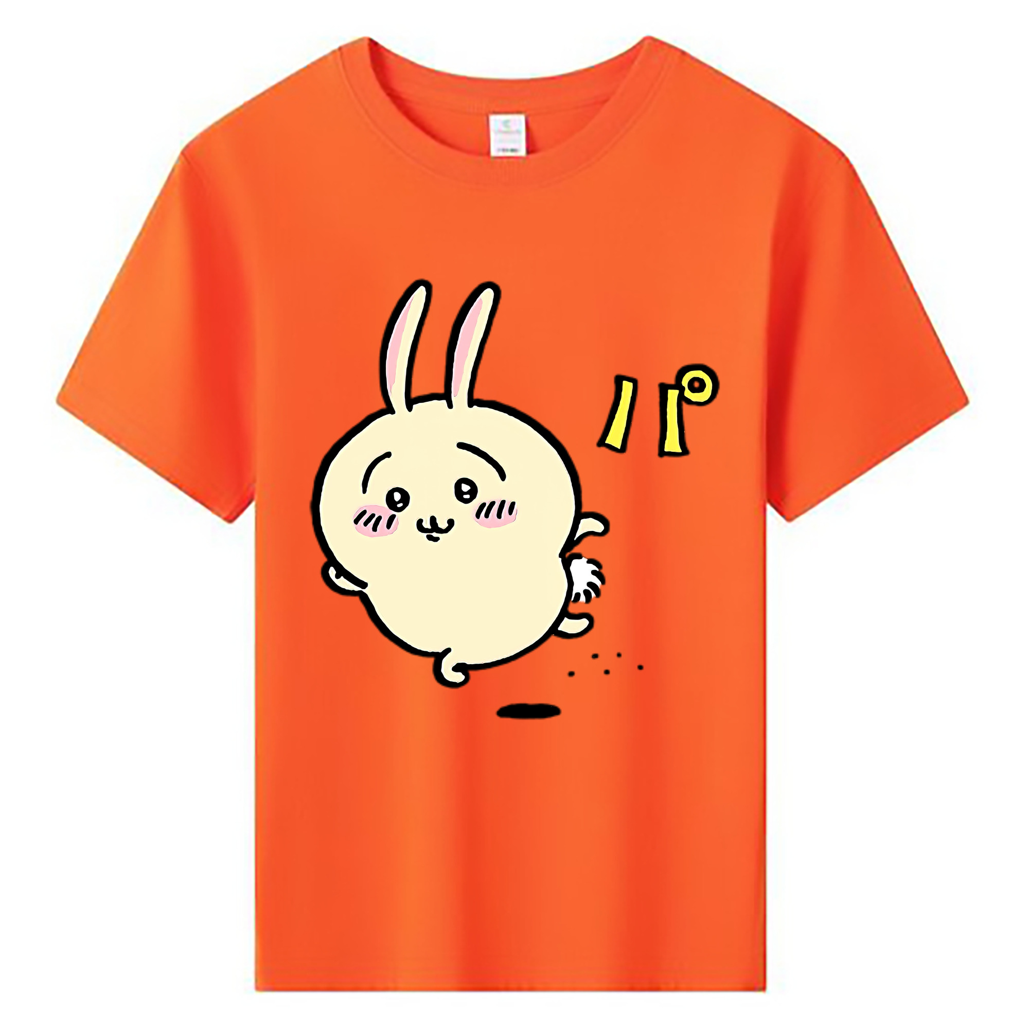 （画像用） ちいかわ うさぎ Chii-kawa usagi 綿100％キッズTシャツ（フロントプリント）