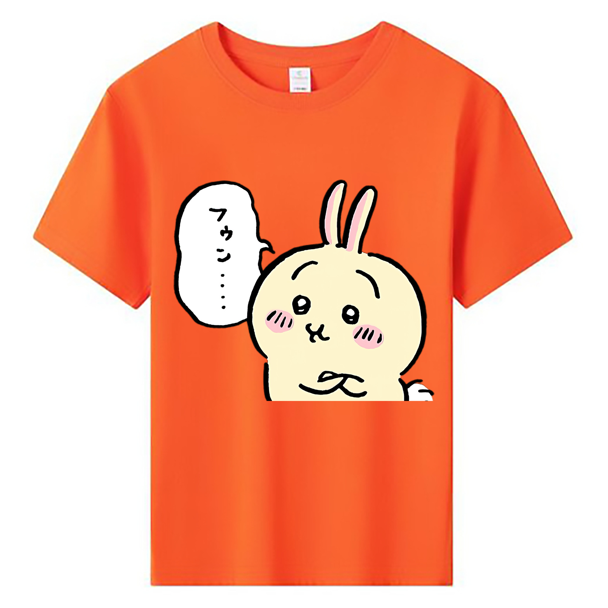 （画像用） ちいかわ うさぎ Chii-kawa usagi 綿100％キッズTシャツ（フロントプリント）