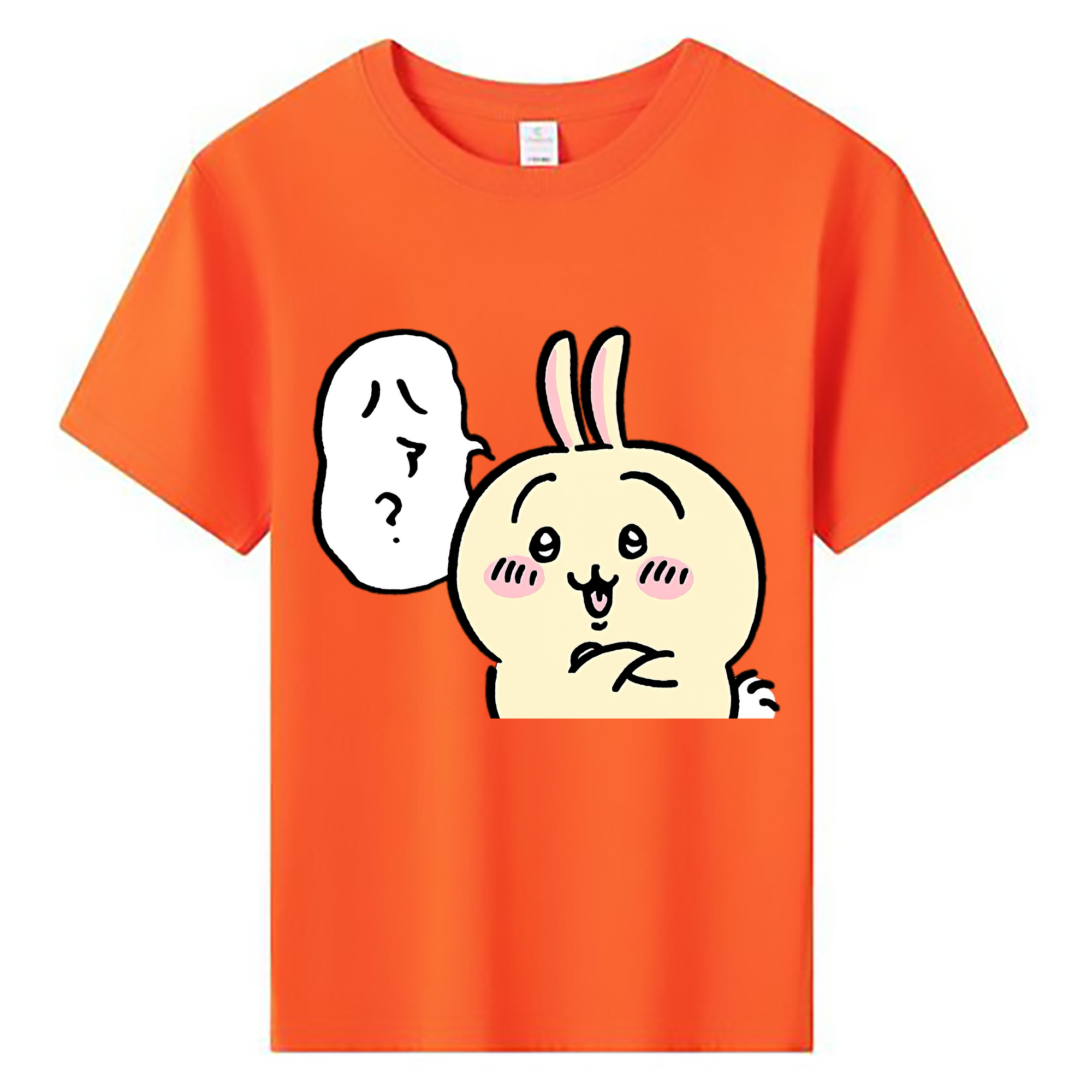 （画像用） ちいかわ うさぎ Chii-kawa usagi 綿100％キッズTシャツ（フロントプリント）