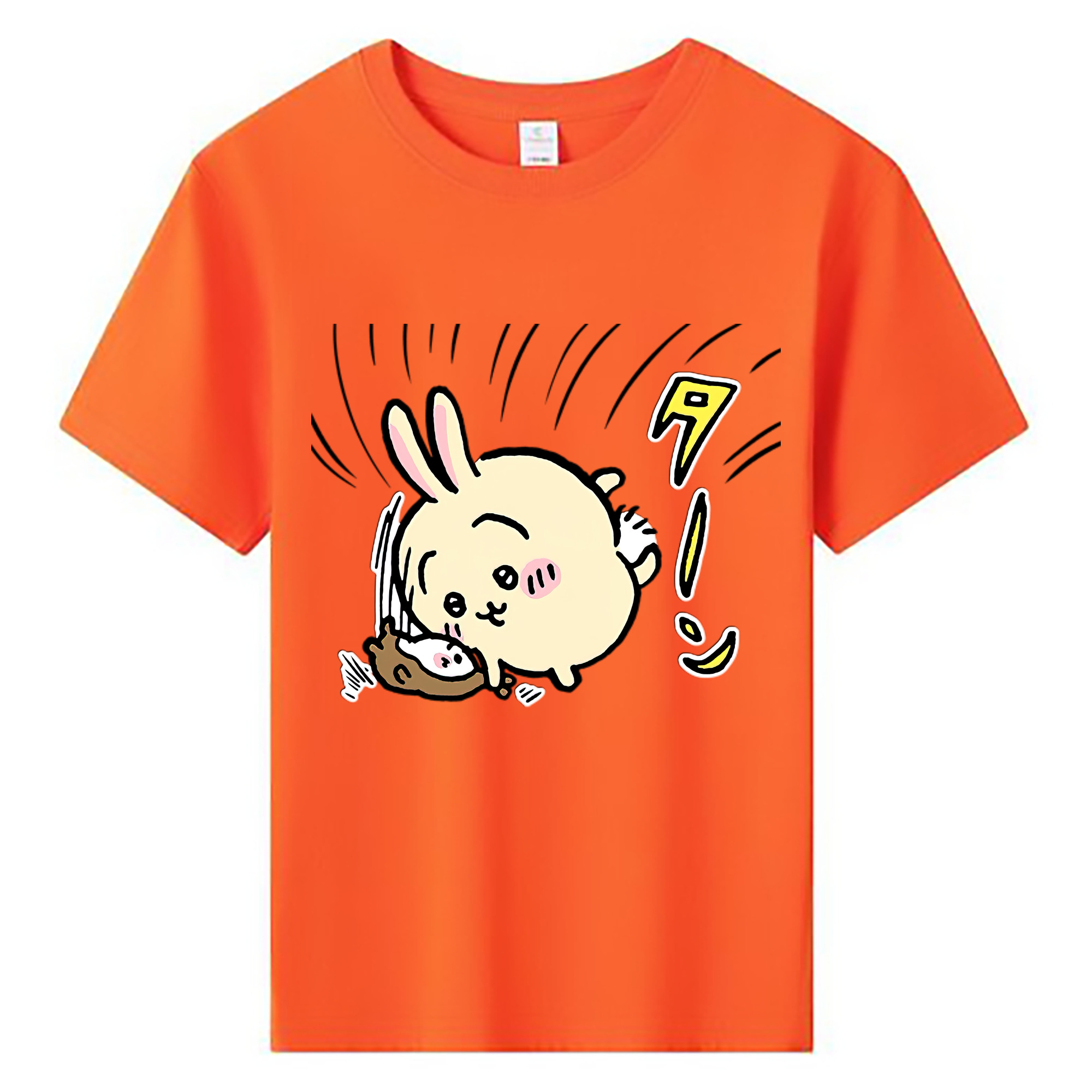 （画像用） ちいかわ うさぎ Chii-kawa usagi 綿100％キッズTシャツ（フロントプリント）