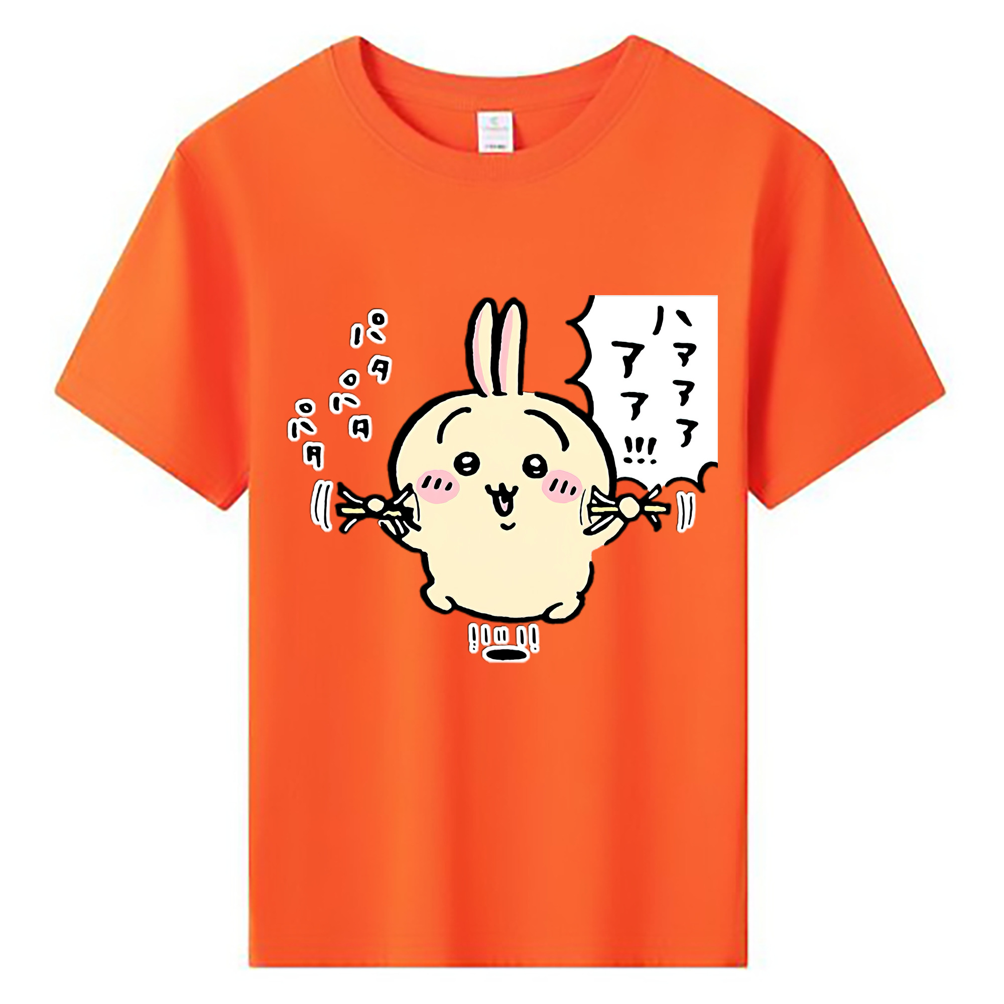 （画像用） ちいかわ うさぎ Chii-kawa usagi 綿100％キッズTシャツ（フロントプリント）