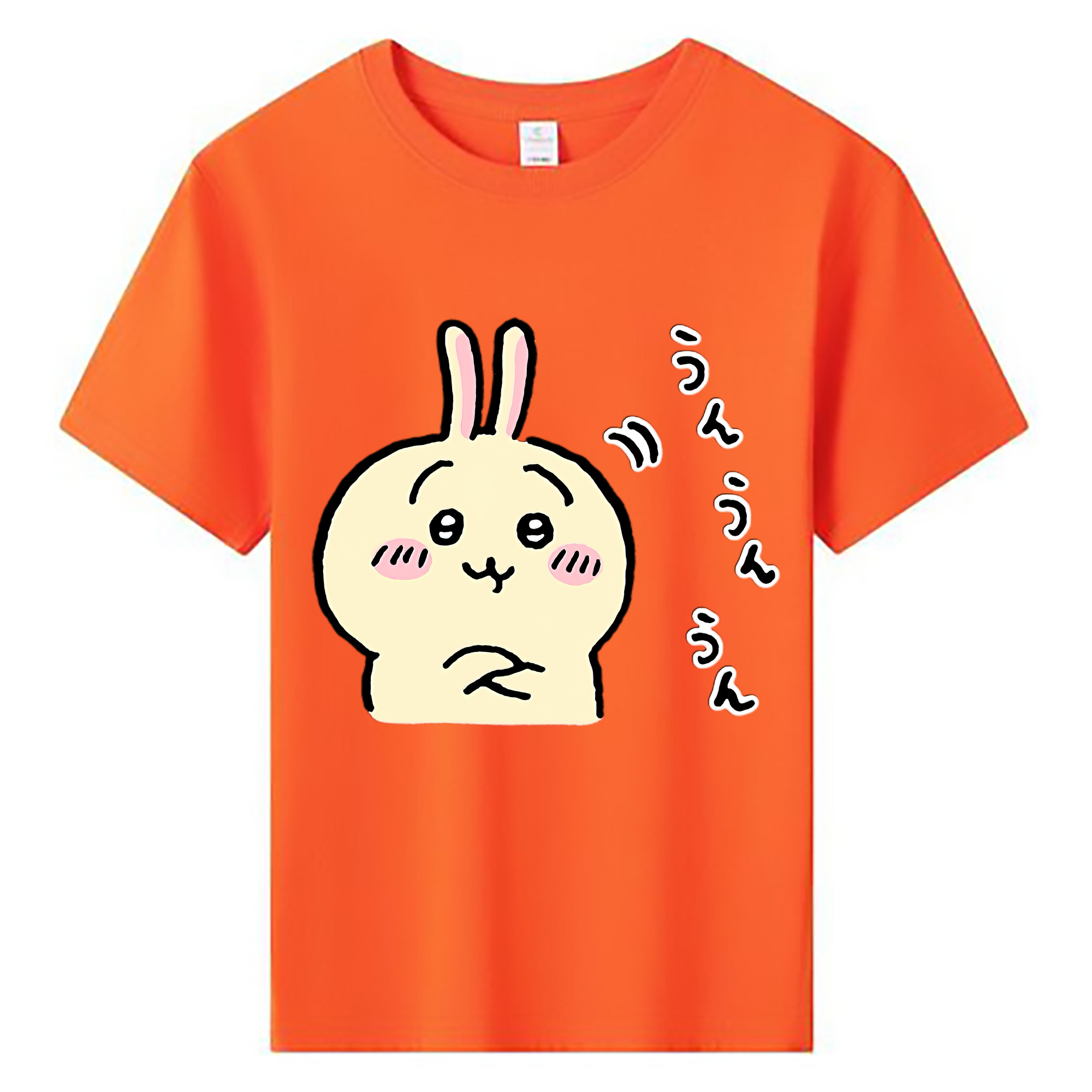 （画像用） ちいかわ うさぎ Chii-kawa usagi 綿100％キッズTシャツ（フロントプリント）