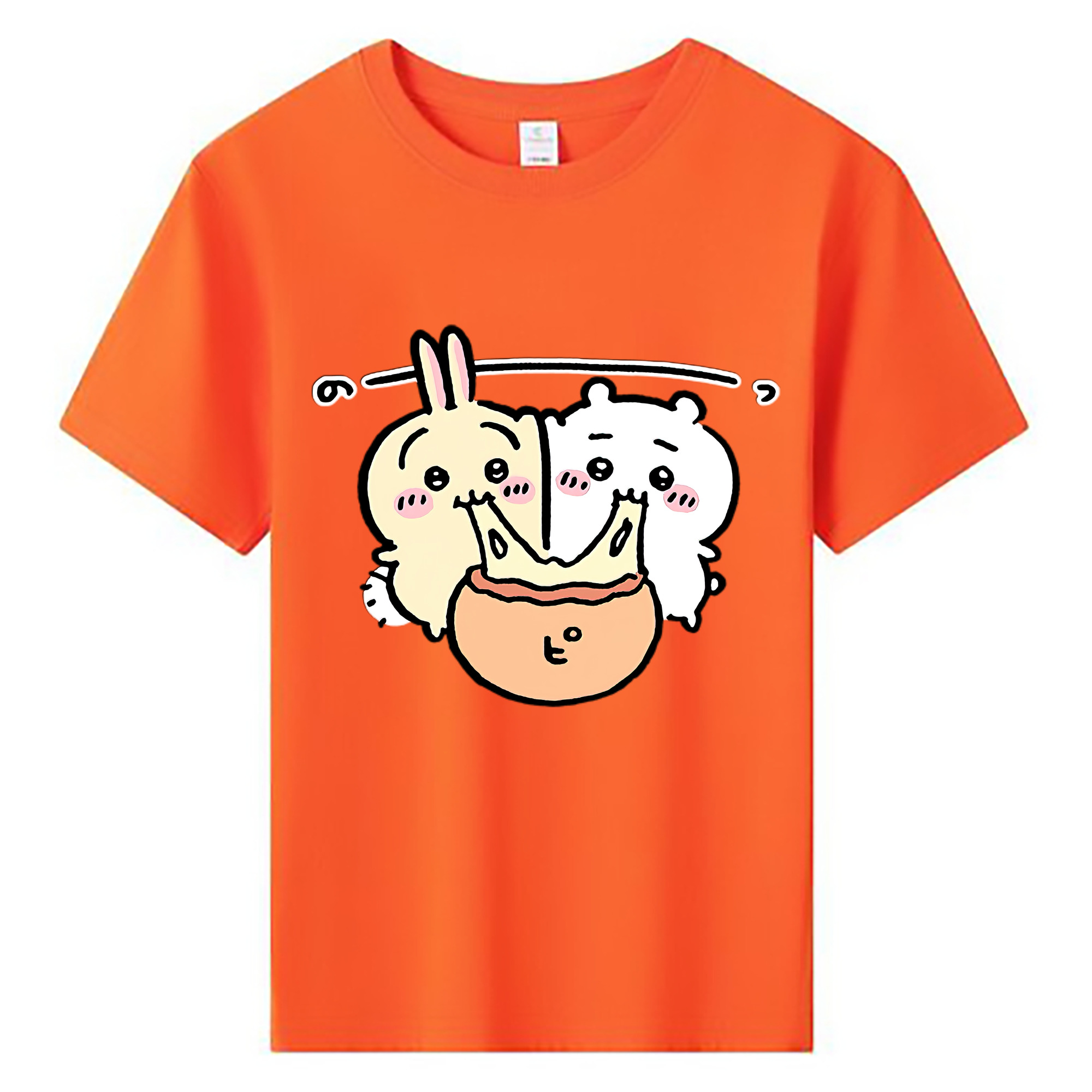 （画像用） ちいかわ うさぎ Chii-kawa usagi 綿100％キッズTシャツ（フロントプリント）