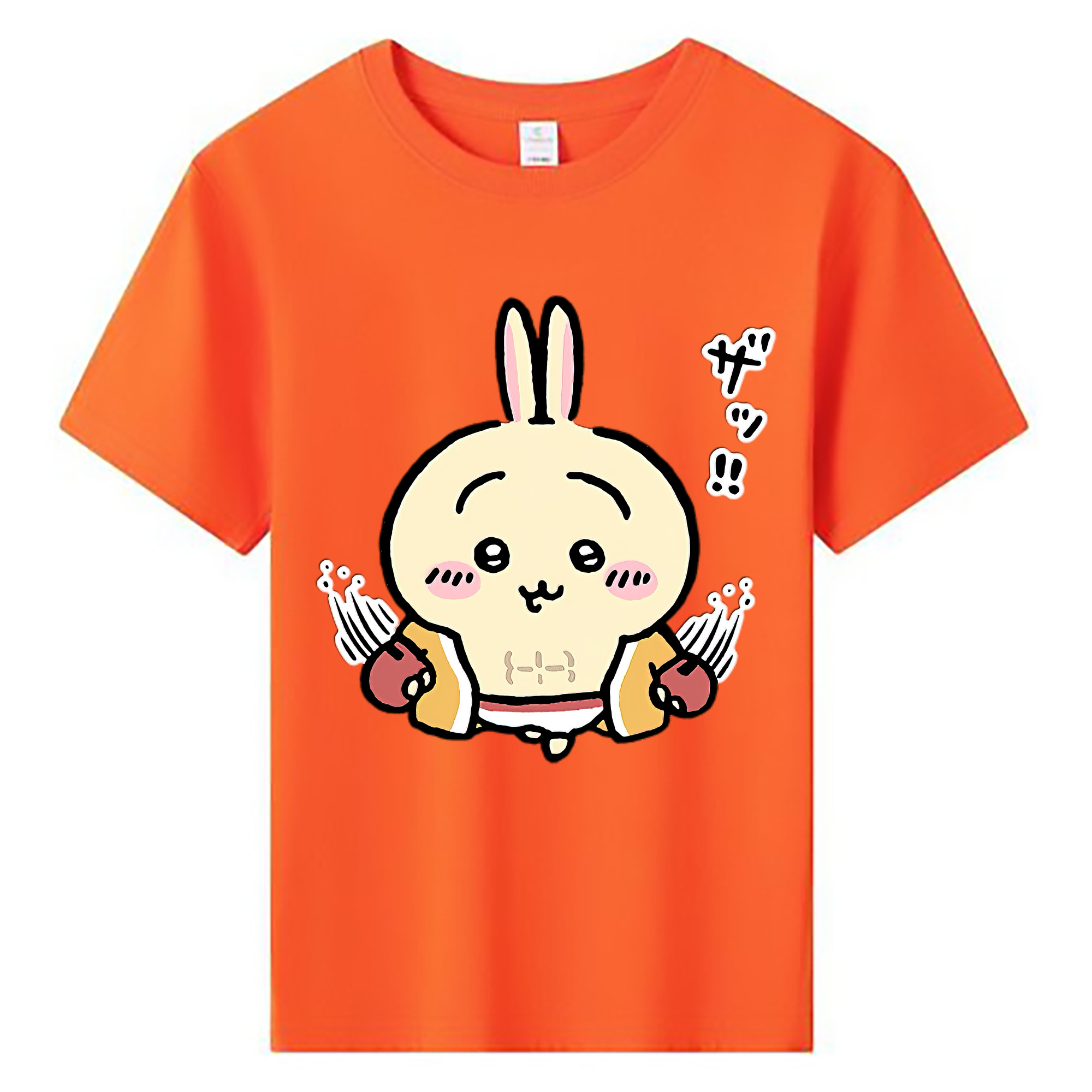 （画像用） ちいかわ うさぎ Chii-kawa usagi 綿100％キッズTシャツ（フロントプリント）